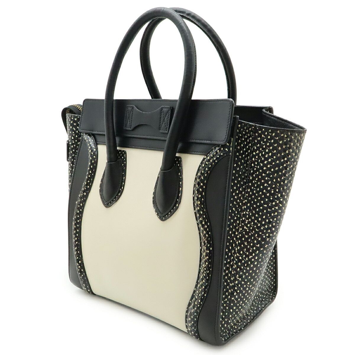 Celine Celine Celine Luggage Micro Shopper Python Leather Handbag Leather Tote Bag 167743 DUTY FREE for USA Size ONE SIZE - 2 Thumbnail