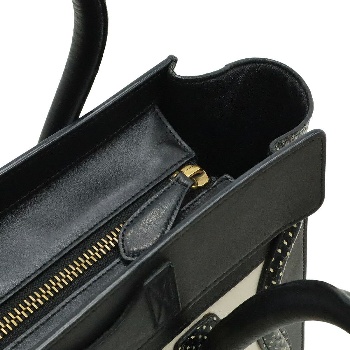 Celine Celine Celine Luggage Micro Shopper Python Leather Handbag Leather Tote Bag 167743 DUTY FREE for USA Size ONE SIZE - 5 Thumbnail