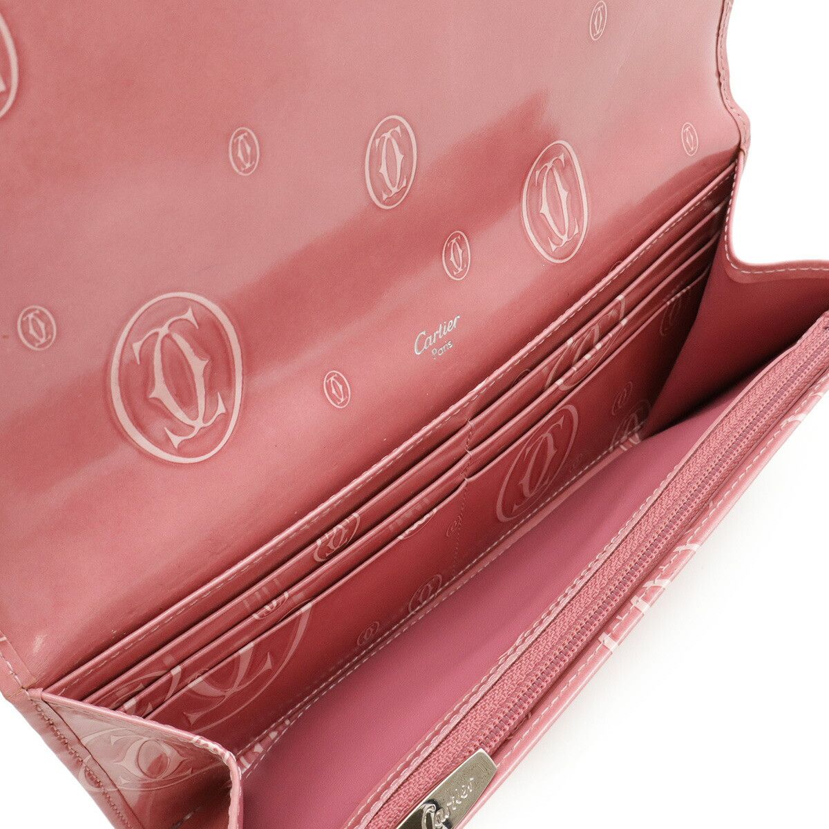Cartier Cartier Cartier Happy Birthday Patent Leather Long Wallet Leather Long Wallet L30000951 DUTY FREE for USA Size ONE SIZE - 4 Thumbnail