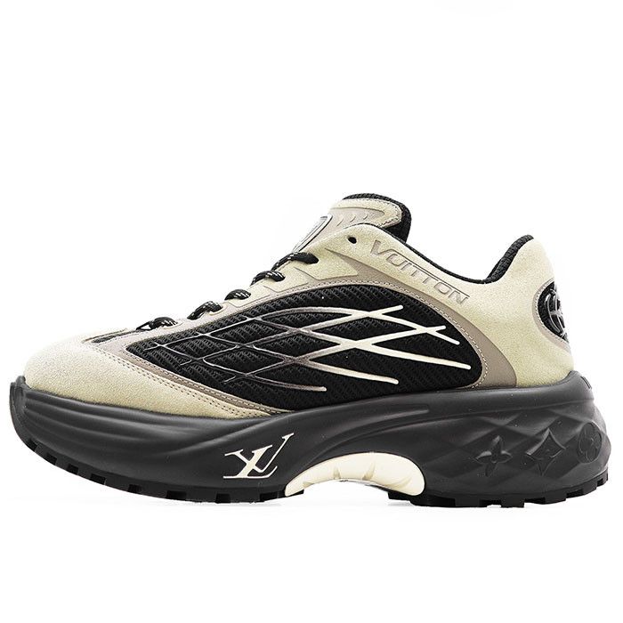 Louis Vuitton Louis Vuitton Louis Vuitton Discovery Line Monogram Nubuck Leather Sneakers Leather Shoes DUTY FREE for USA Size ONE SIZE - 4 Thumbnail
