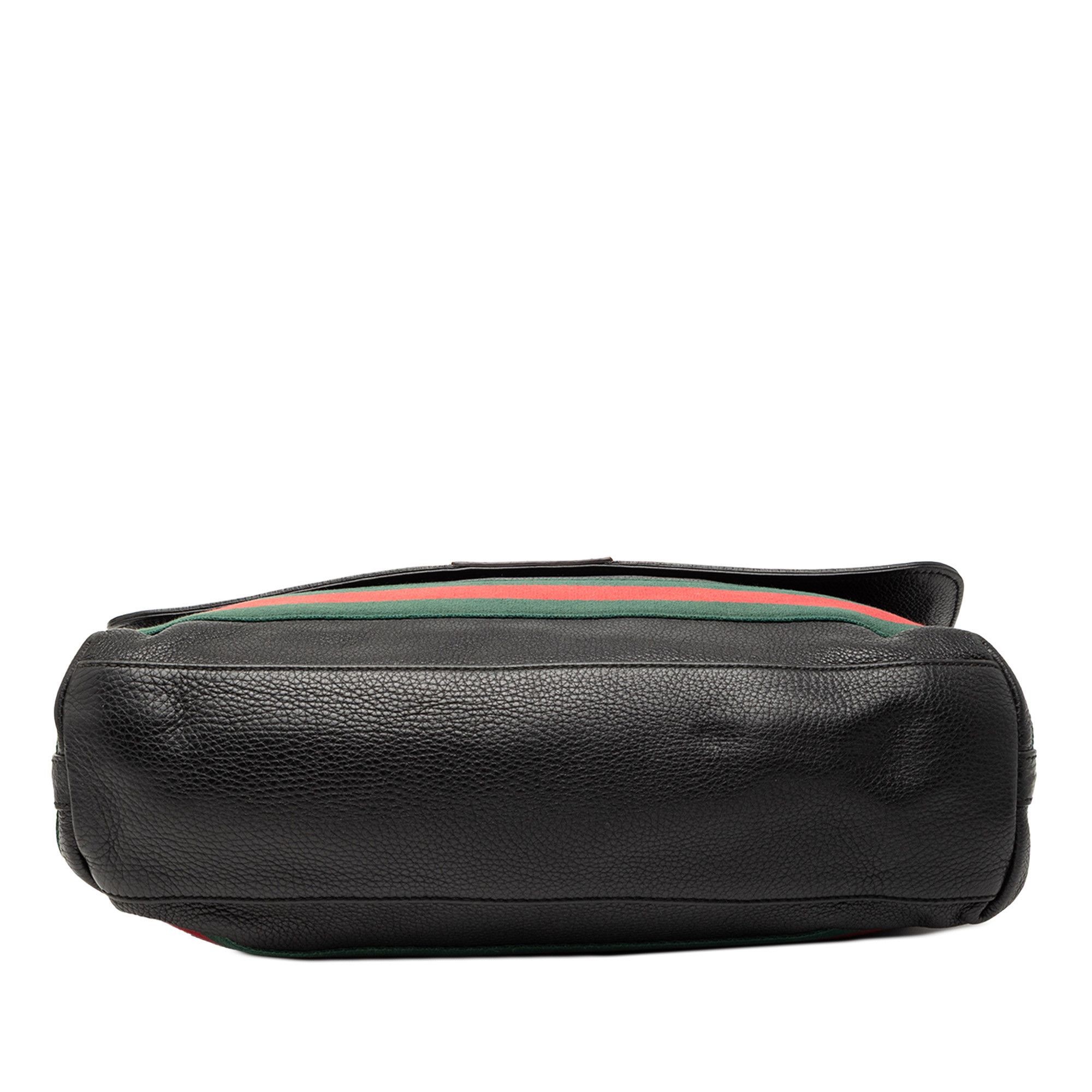 Gucci Gucci Leather Web Messenger Bag Size ONE SIZE - 3 Thumbnail