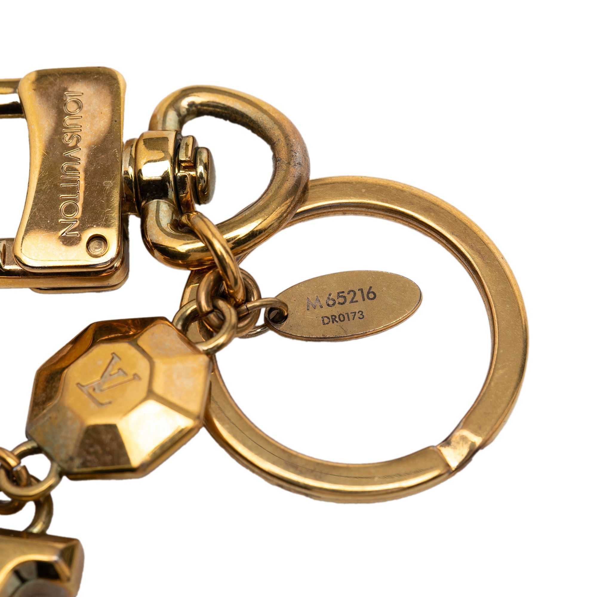 Louis Vuitton Louis Vuitton Gold Plated LV Facettes Bag Charm and Key Holder Size ONE SIZE - 4 Thumbnail