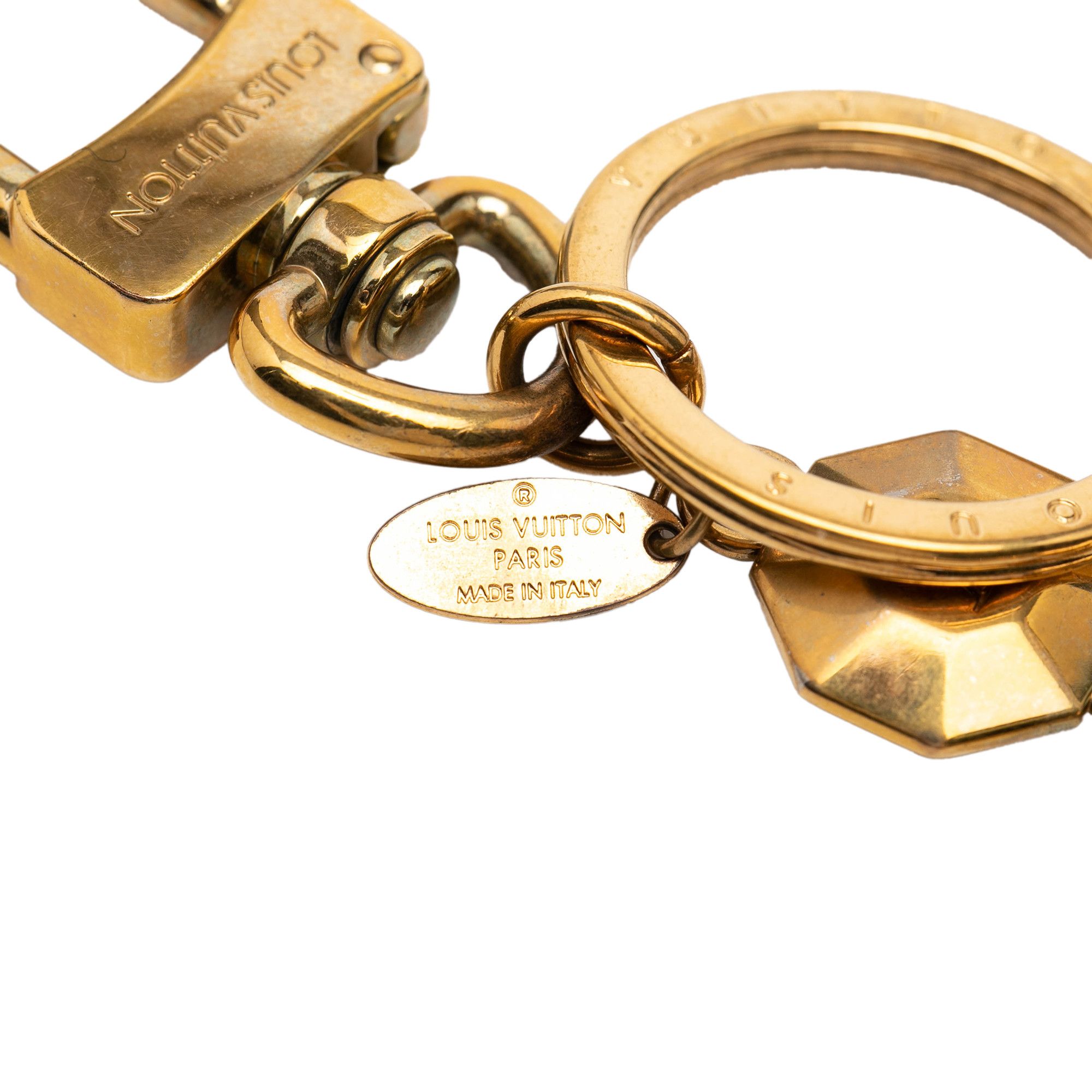 Louis Vuitton Louis Vuitton Gold Plated LV Facettes Bag Charm and Key Holder Size ONE SIZE - 3 Thumbnail
