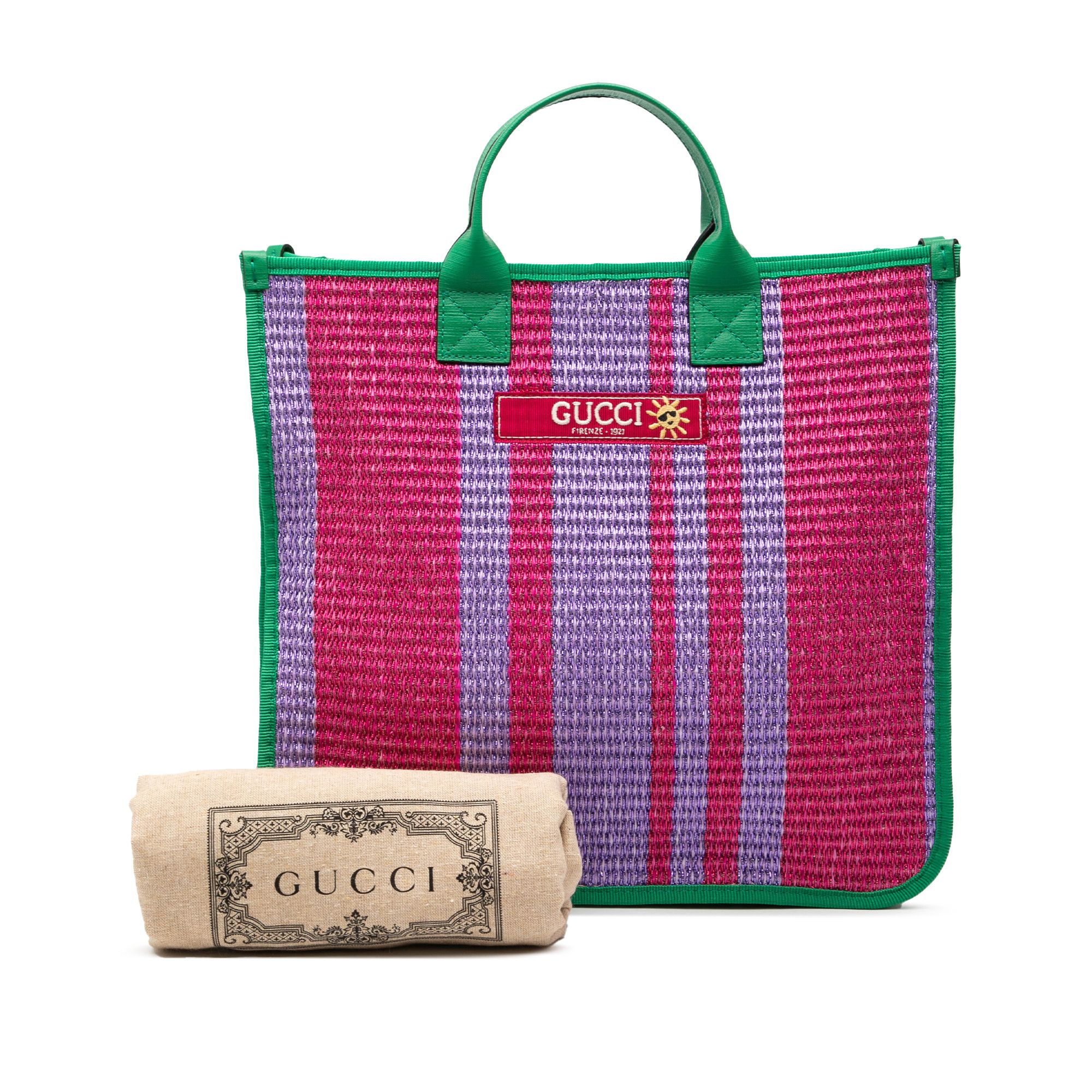 Gucci Gucci Children Woven Canvas Logo Firenze 1921 Tote Size ONE SIZE - 8 Thumbnail