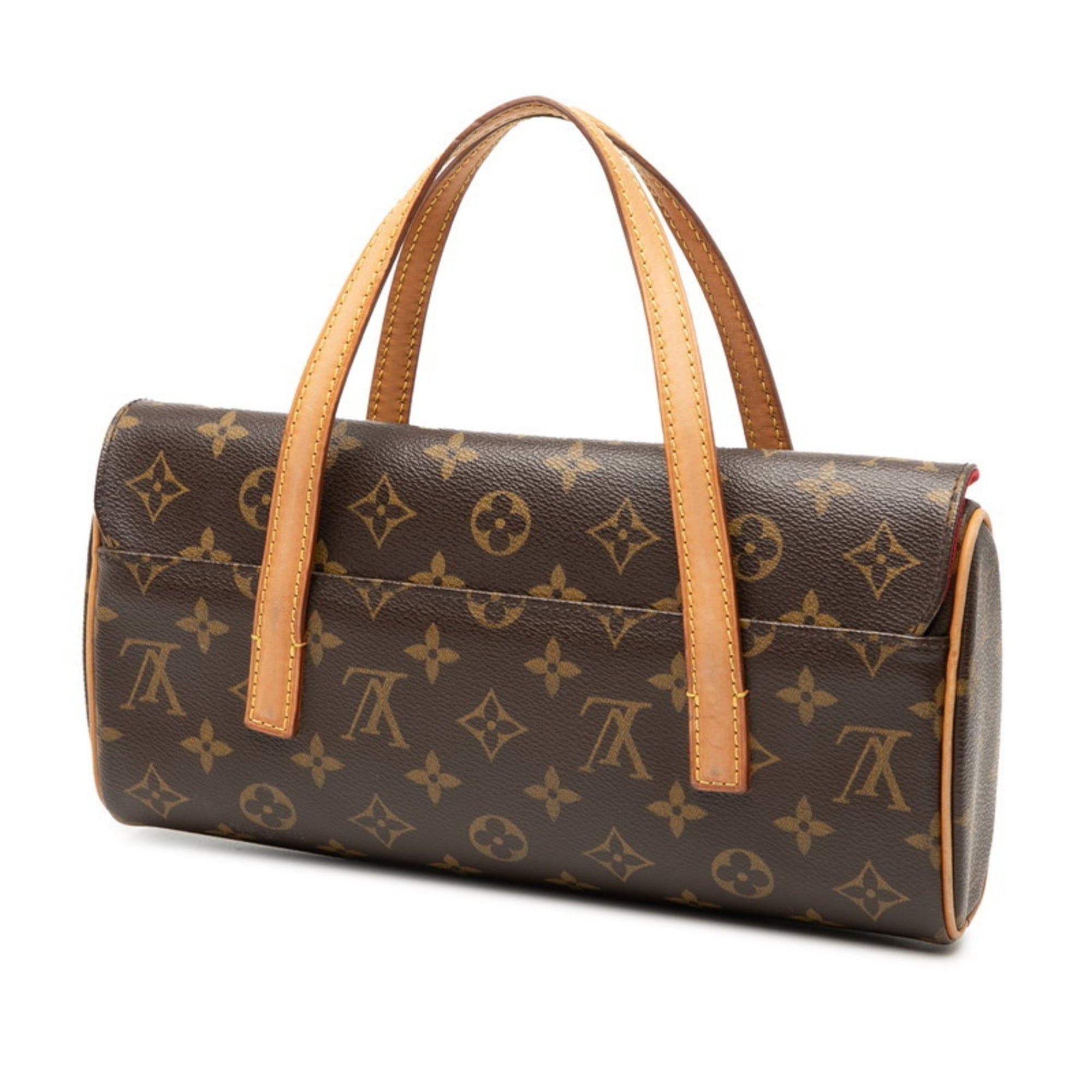 Louis Vuitton Monogram Sonatine Handbag M51902 Brown Leather Women's LOUIS VUITTON