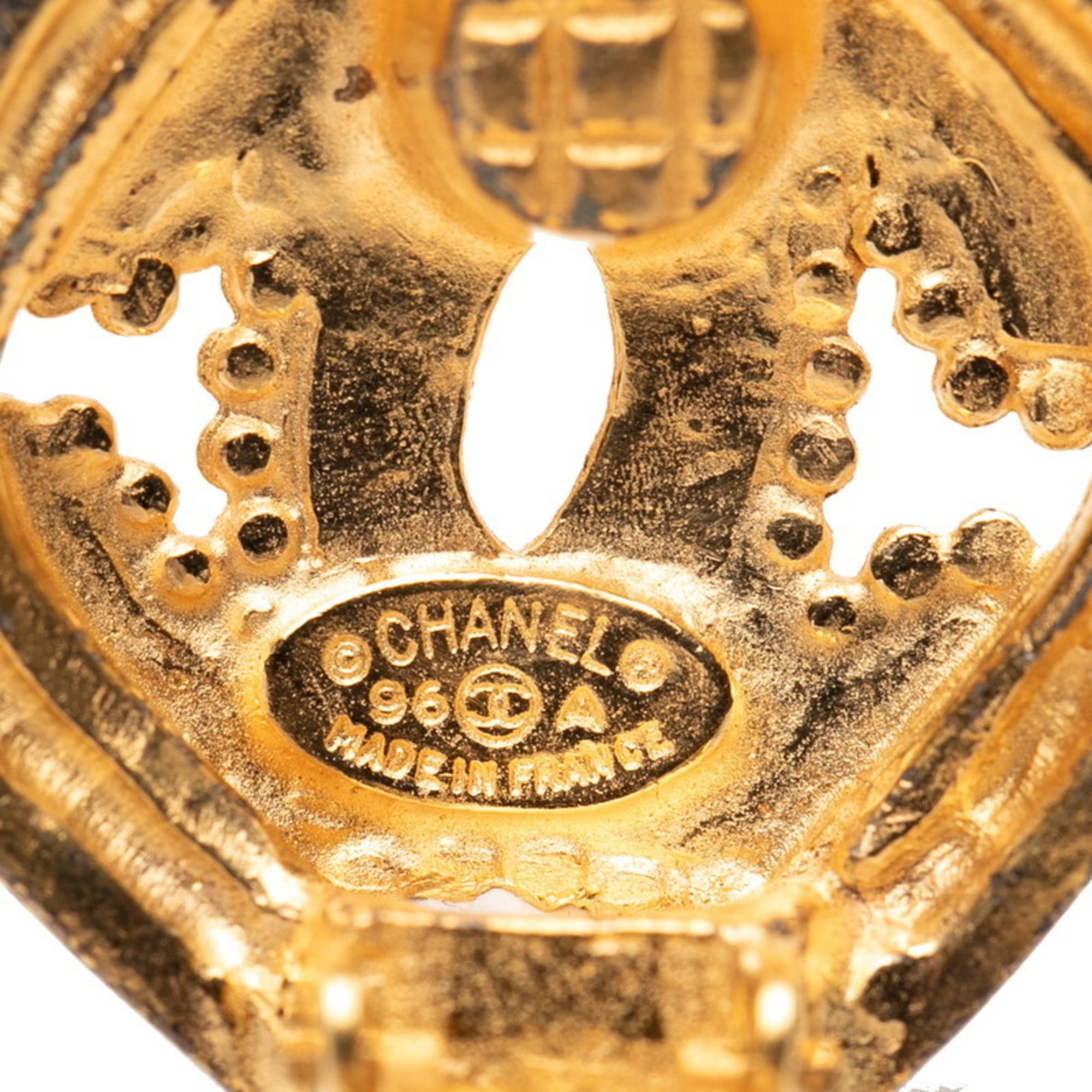 Chanel Vintage Chanel Coco Mark Earrings, Gold Plated, Women's, CHANEL Size ONE SIZE - 3 Thumbnail