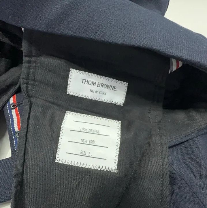 Thom Browne Thom Browne Navy Straight-Leg Casual Trousers Size US 28 / EU 44 - 4 Thumbnail