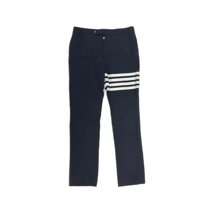 Thom Browne Thom Browne Navy Blue Stripe Casual Pants Size 30" / US 8 / IT 44 - 2 Thumbnail