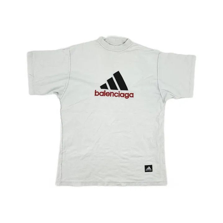 Balenciaga Balenciaga x adidas Embroidered Logo Short Sleeve Tee Size US M / EU 48-50 / 2 - 2 Thumbnail