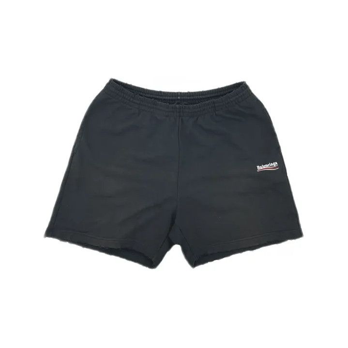 Balenciaga Balenciaga SS22 Logo Gray Sports Shorts Size US 32 / EU 48 - 2 Thumbnail