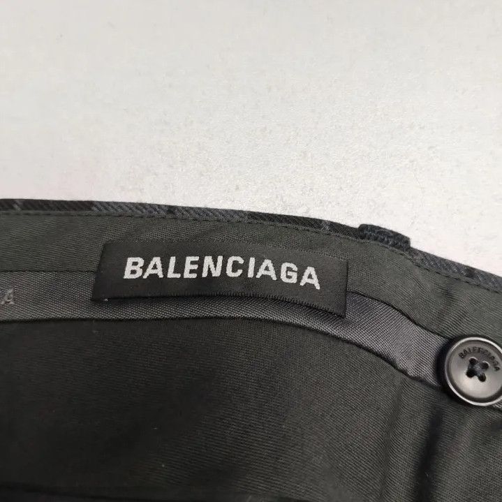 Balenciaga Balenciaga Plaid Wide-Leg Trousers Size US 31 - 4 Thumbnail