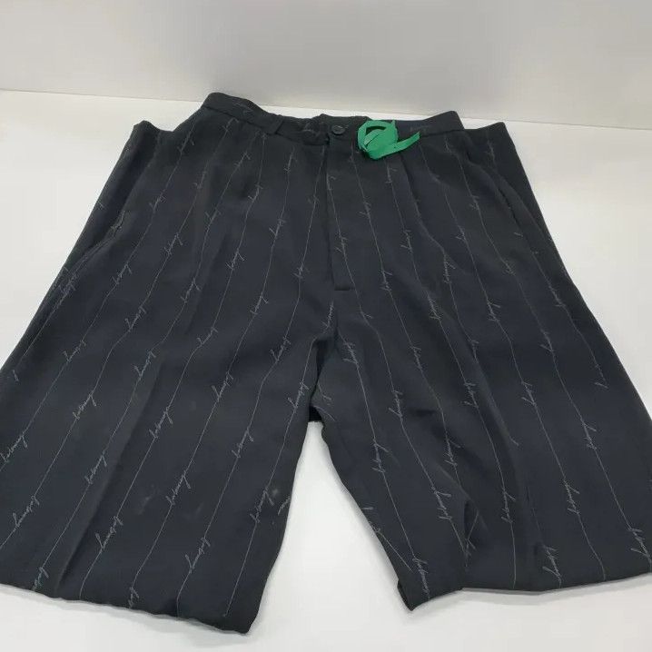 Balenciaga Balenciaga Black Relaxed Embroidered Pants for Men Size US 31 - 8 Thumbnail