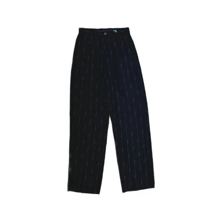Balenciaga Balenciaga Black Relaxed Embroidered Pants for Men Size US 31 - 2 Thumbnail