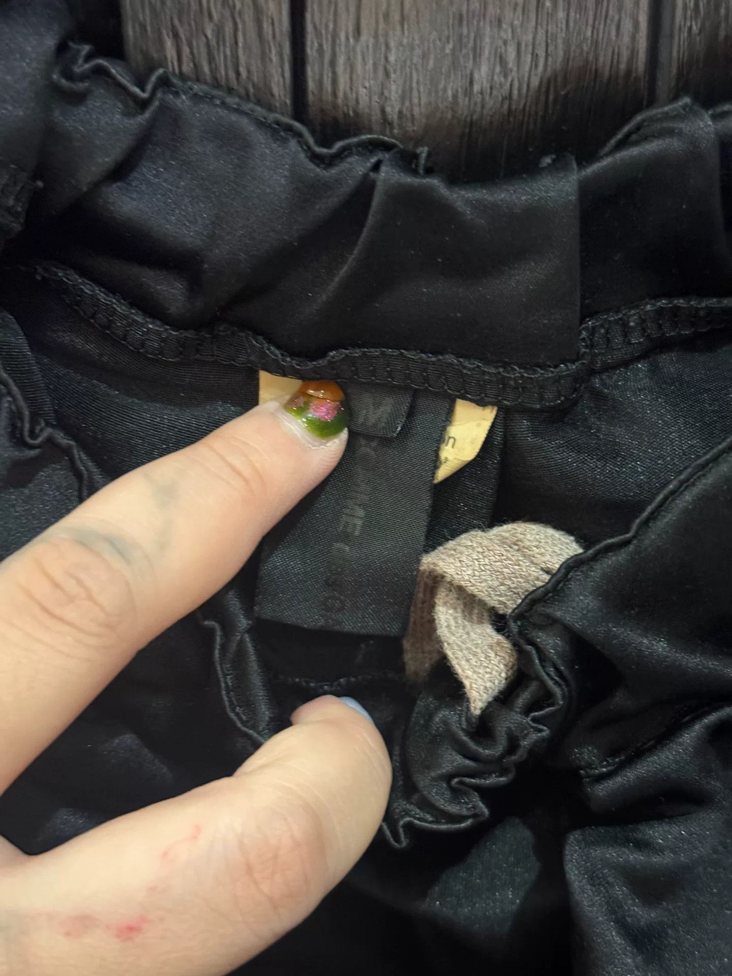 Comme des Garcons black satin half skirt by comme des garcons Size 28" / US 6 / IT 42 - 2 Thumbnail