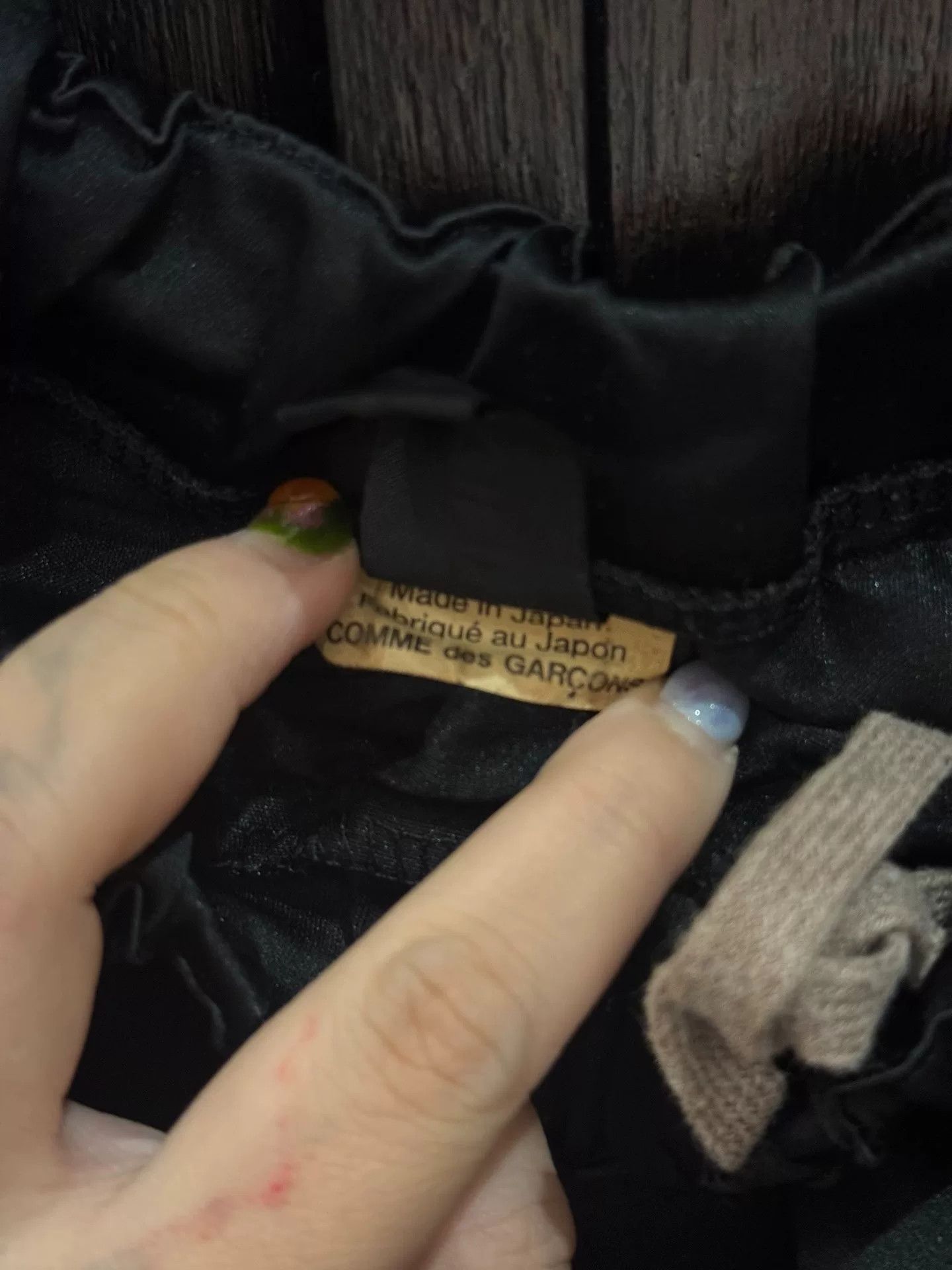 Comme des Garcons black satin half skirt by comme des garcons Size 28" / US 6 / IT 42 - 3 Thumbnail