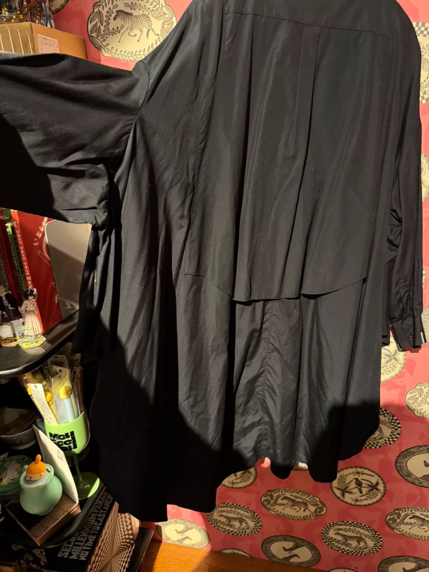 Noir Kei Ninomiya black oversized batwing sleeve shirt Size M / US 6-8 / IT 42-44 - 4 Thumbnail