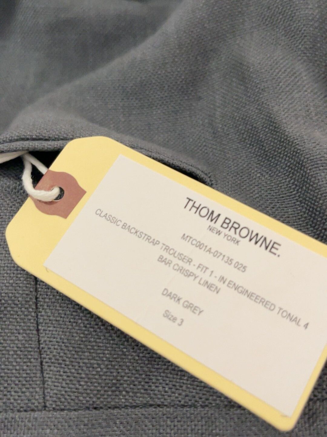 Thom Browne thom browne gray linen trousers size 3 Size US 34 / EU 50 - 5 Thumbnail