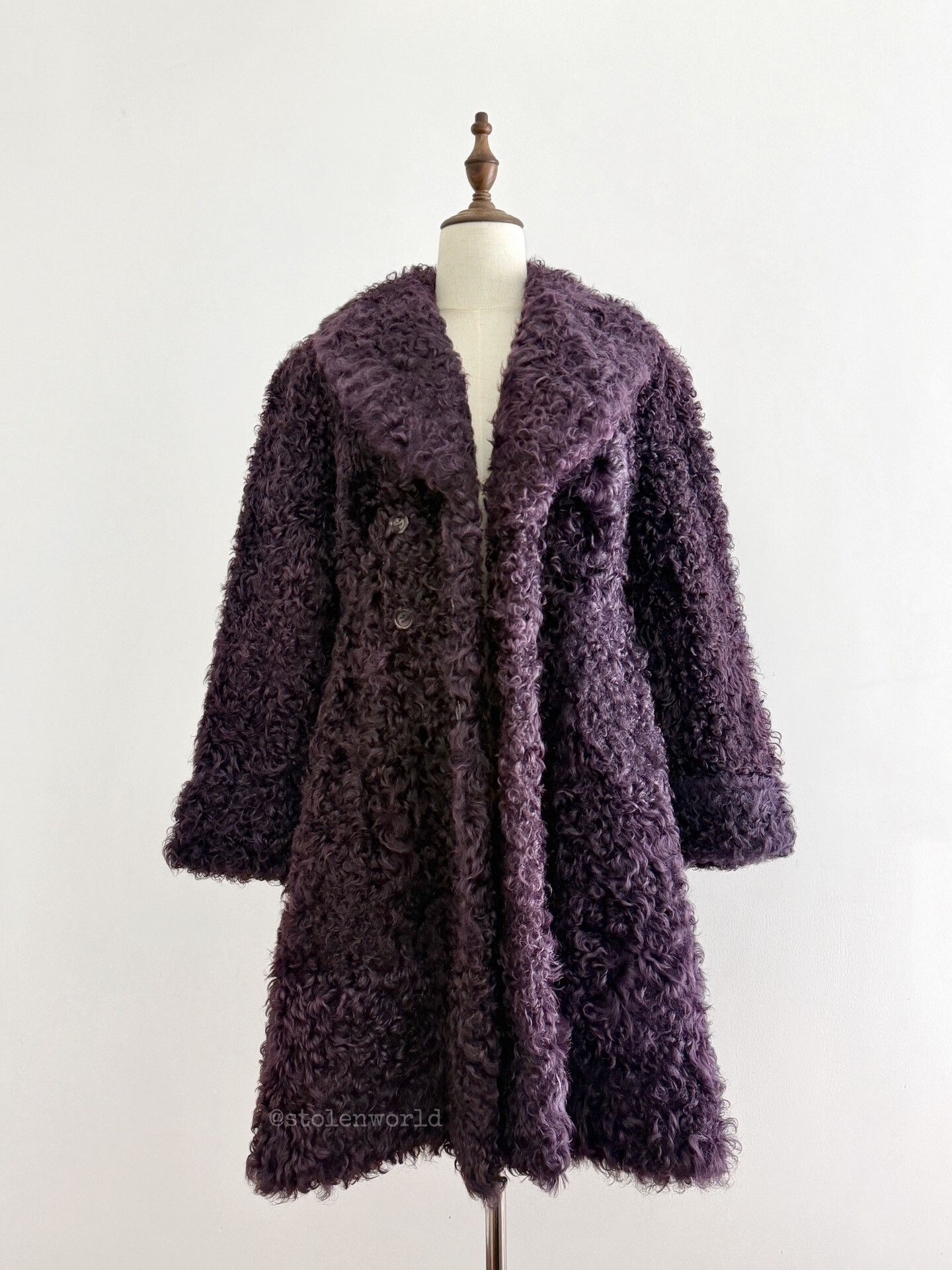 Kenzo dark purple floral fur coat Size M / US 6-8 / IT 42-44 - 7 Thumbnail