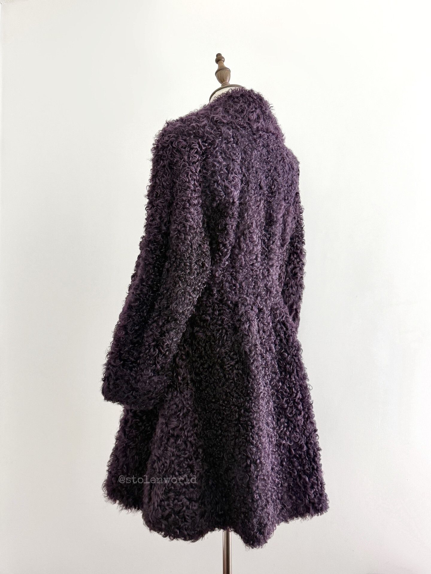 Kenzo dark purple floral fur coat Size M / US 6-8 / IT 42-44 - 3 Thumbnail