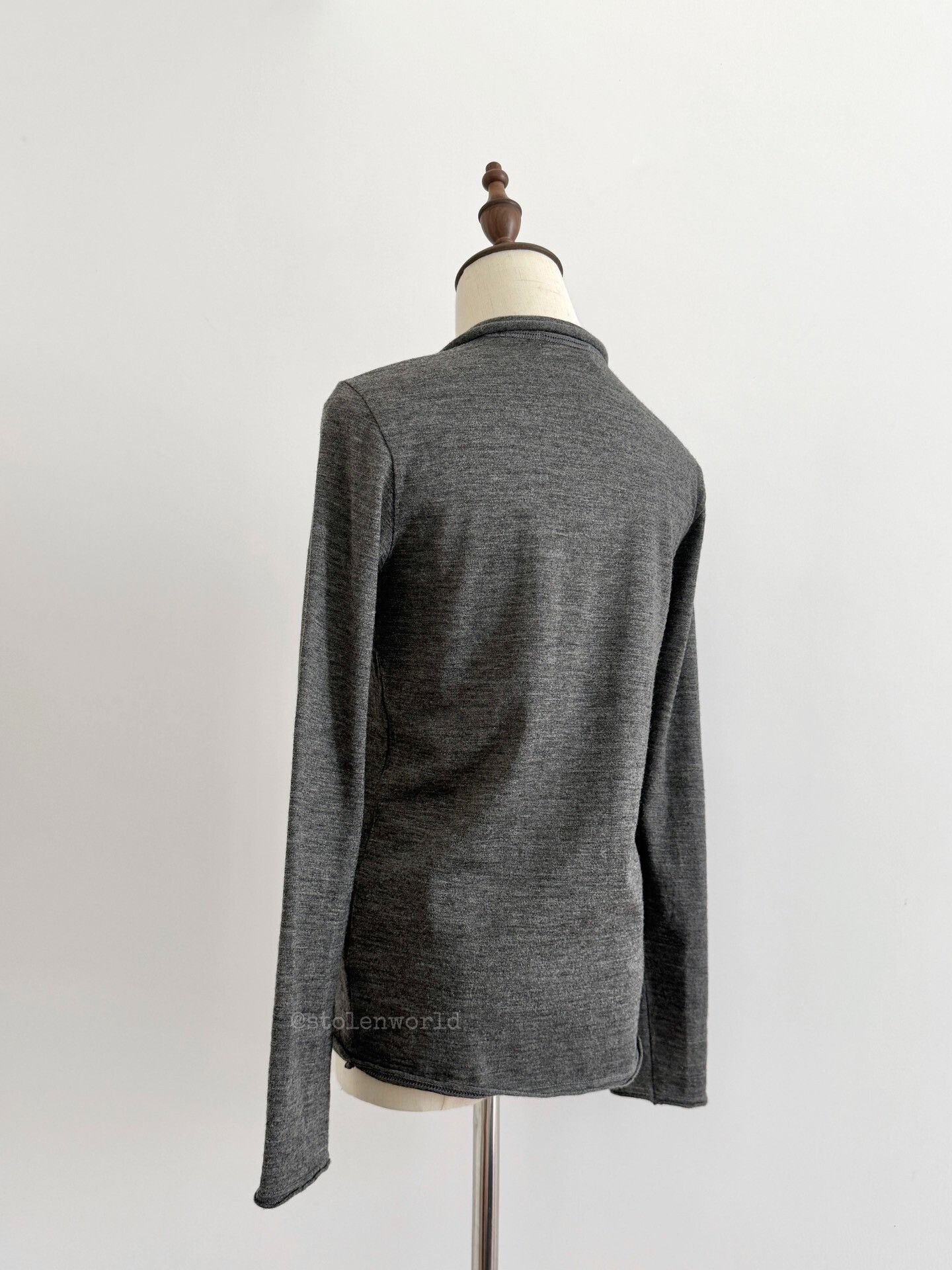 Comme des Garcons gray wool top with bow detail Size M / US 6-8 / IT 42-44 - 7 Thumbnail