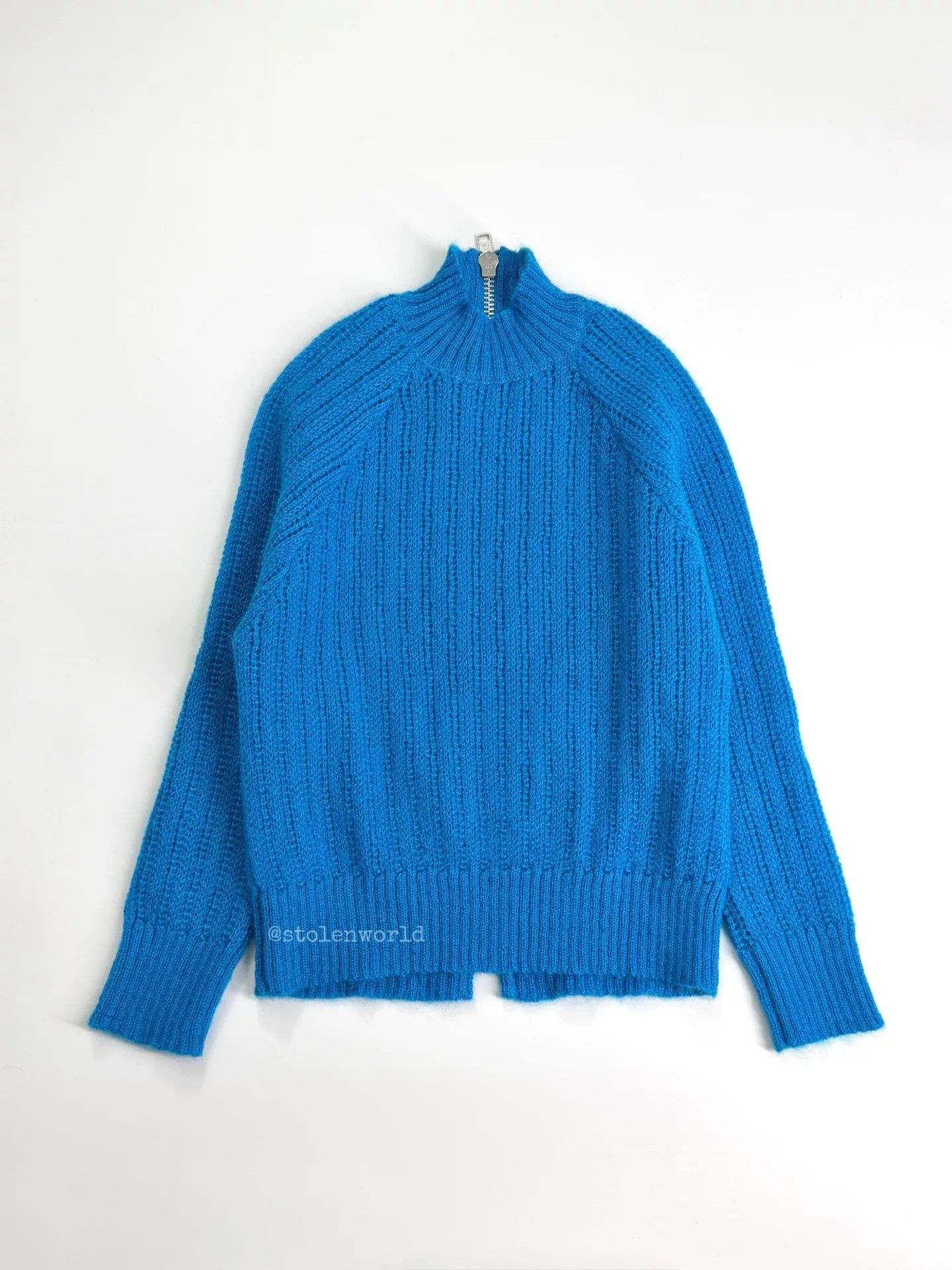 Comme des Garcons reversible blue wool knit top Size S / US 4 / IT 40 - 5 Thumbnail