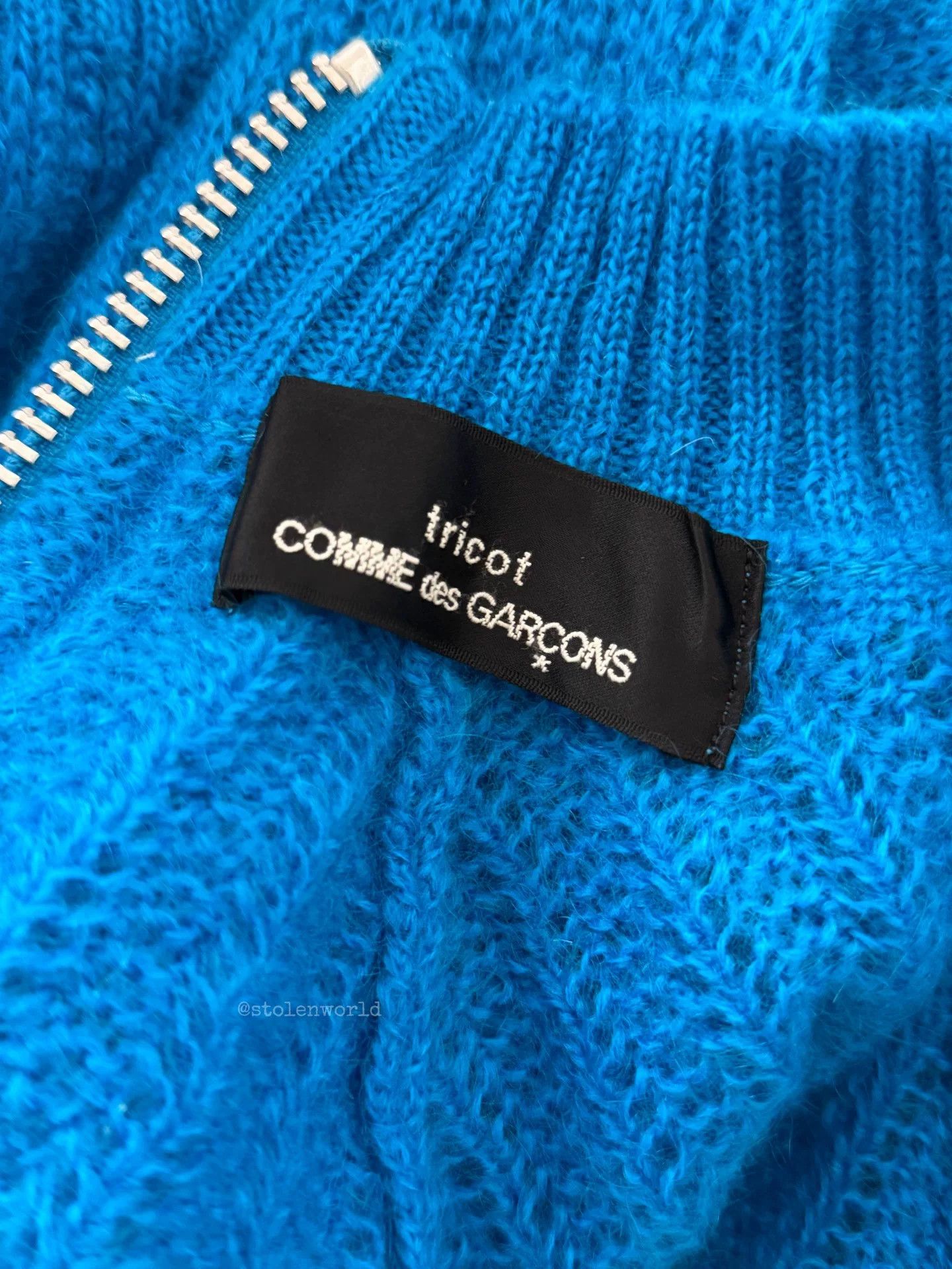 Comme des Garcons reversible blue wool knit top Size S / US 4 / IT 40 - 8 Thumbnail