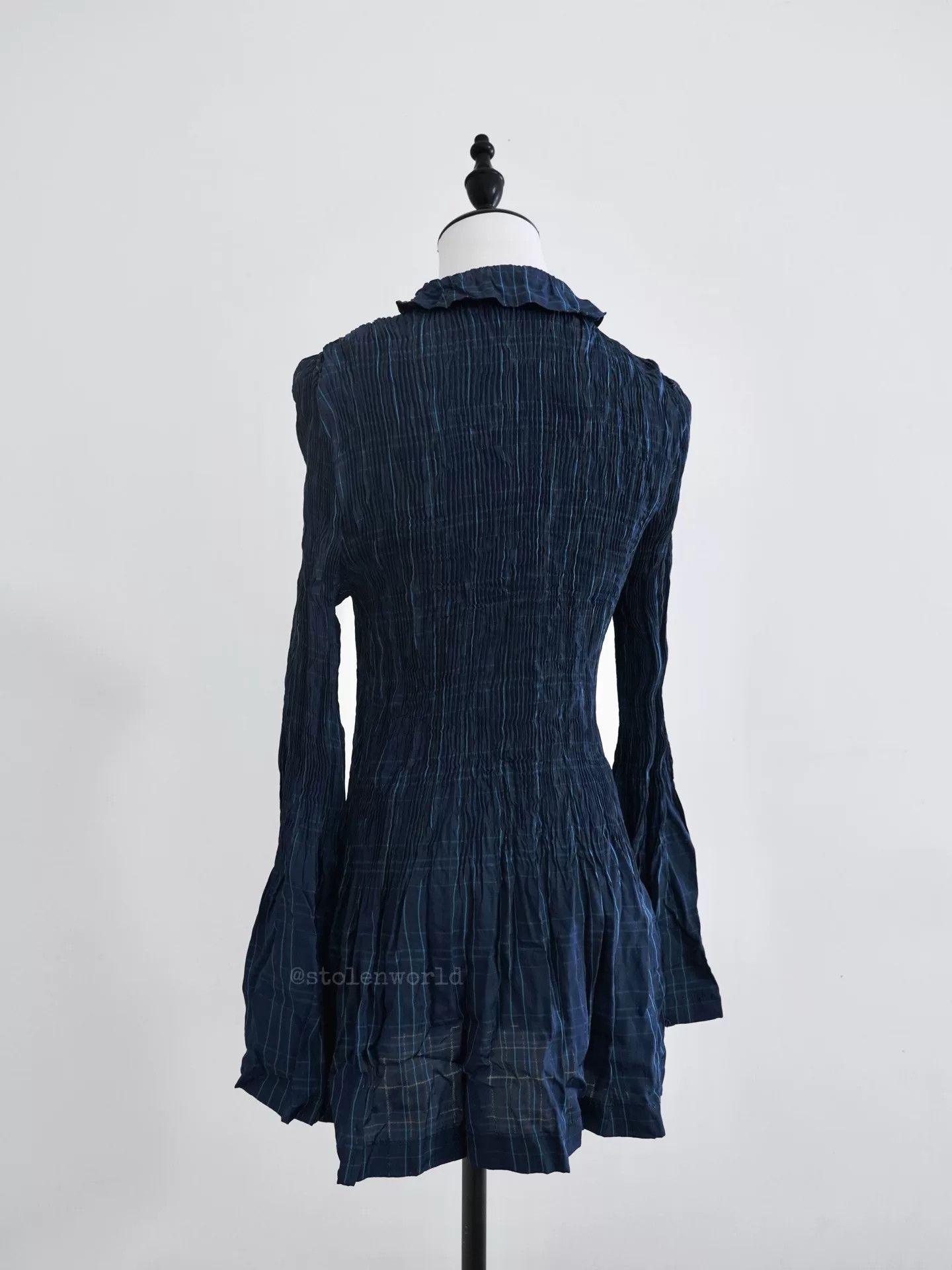 Comme des Garcons pleated navy top by comme des garcons Size M / US 6-8 / IT 42-44 - 7 Thumbnail
