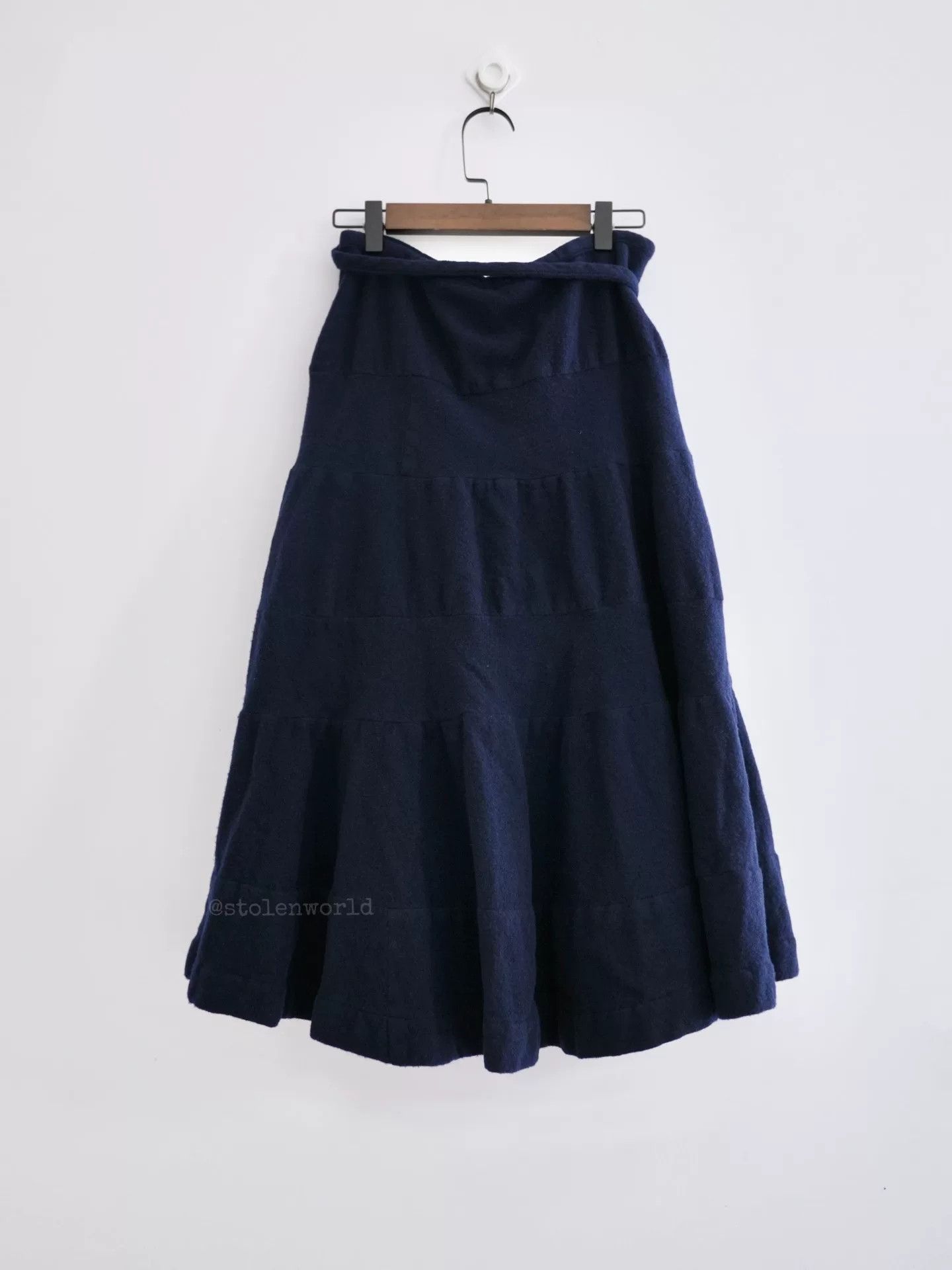 Comme des Garcons warm navy blue tiered cake skirt Size 24" / US 00 / IT 34 - 4 Thumbnail