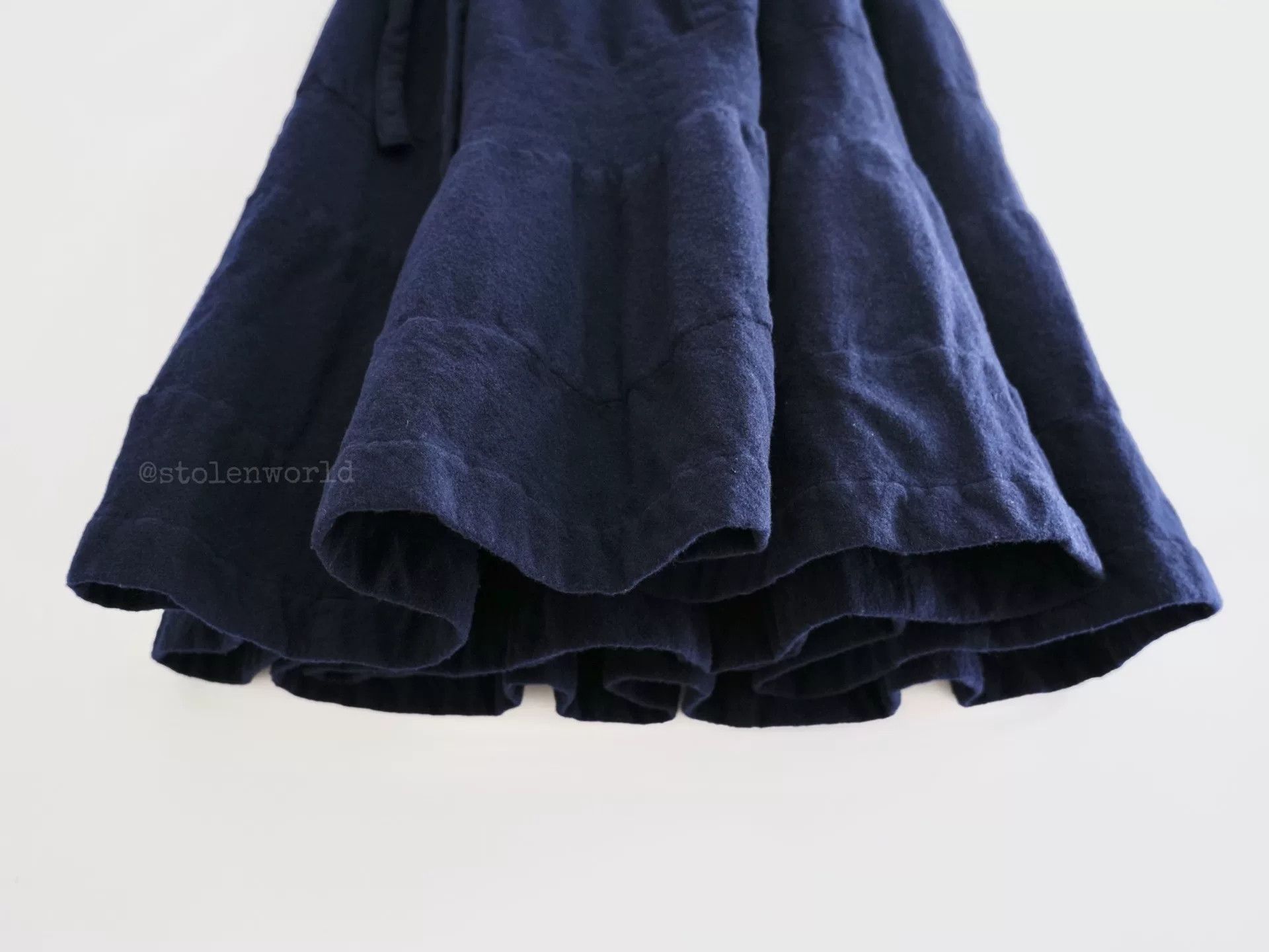 Comme des Garcons warm navy blue tiered cake skirt Size 24" / US 00 / IT 34 - 2 Thumbnail