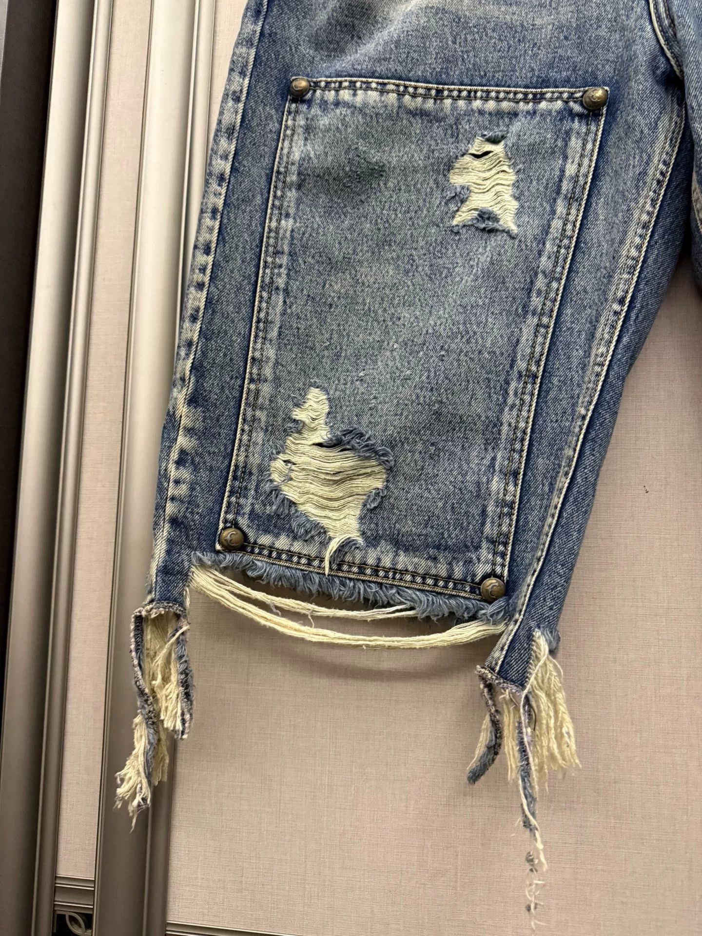 Thug Club blue distressed denim shorts Size 30" / US 8 / IT 44 - 4 Thumbnail