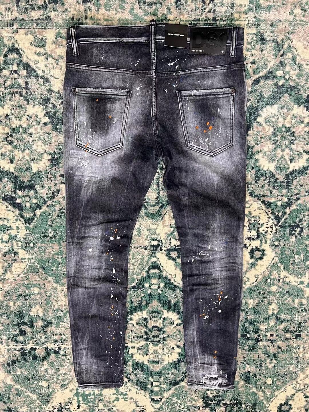 Dsquared2 dsquared2 black gray patchwork skinny jeans Size US 34 / EU 50 - 2 Thumbnail