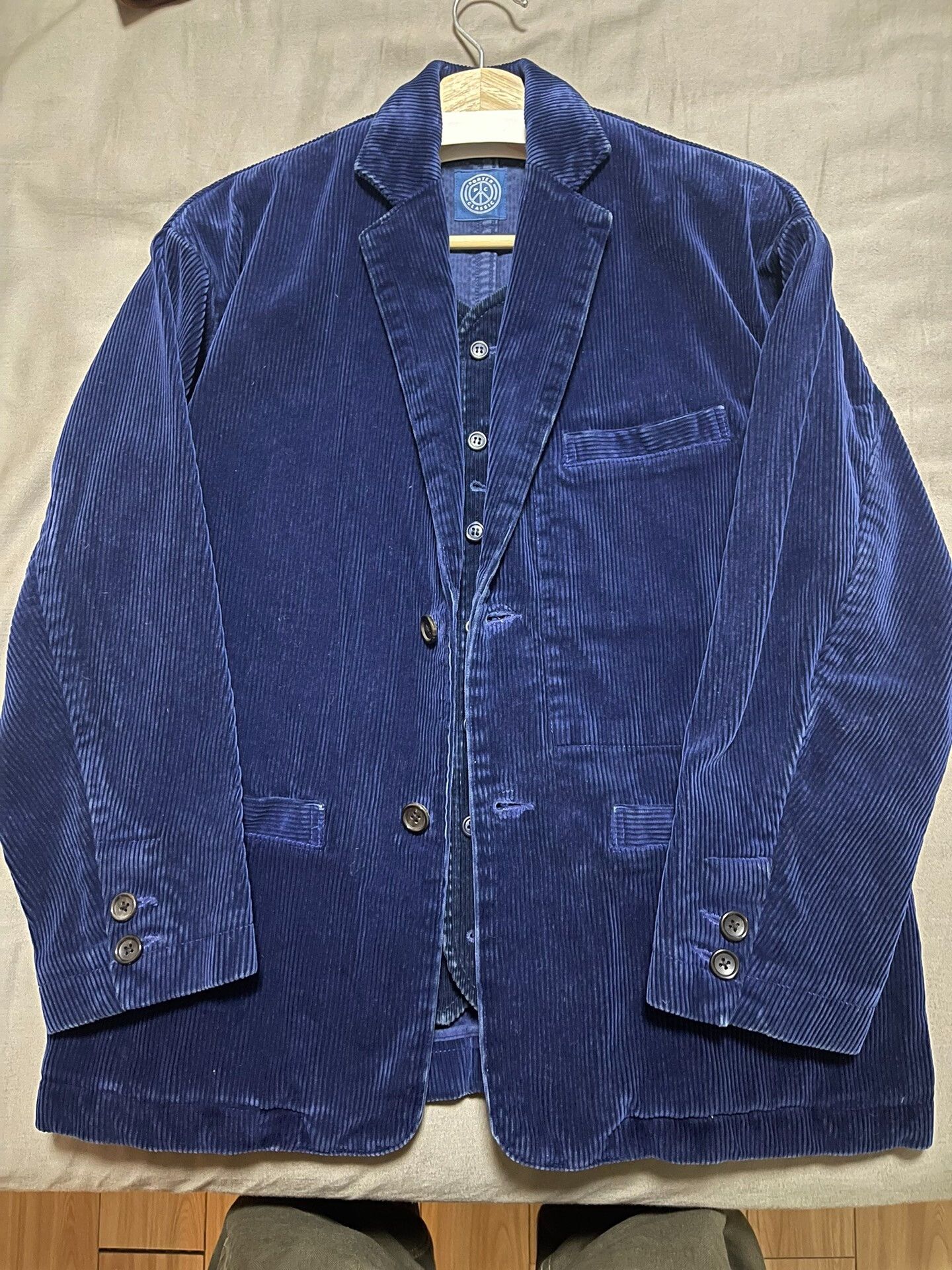 Porter Classic blue corduroy vest with pockets Size US M / EU 48-50 / 2 - 4 Thumbnail