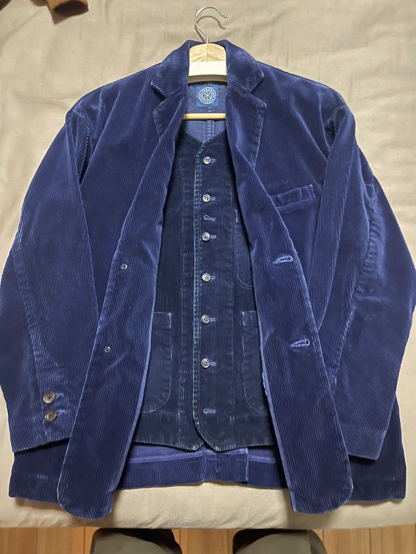 Porter Classic blue corduroy vest with pockets Size US M / EU 48-50 / 2 - 3 Thumbnail