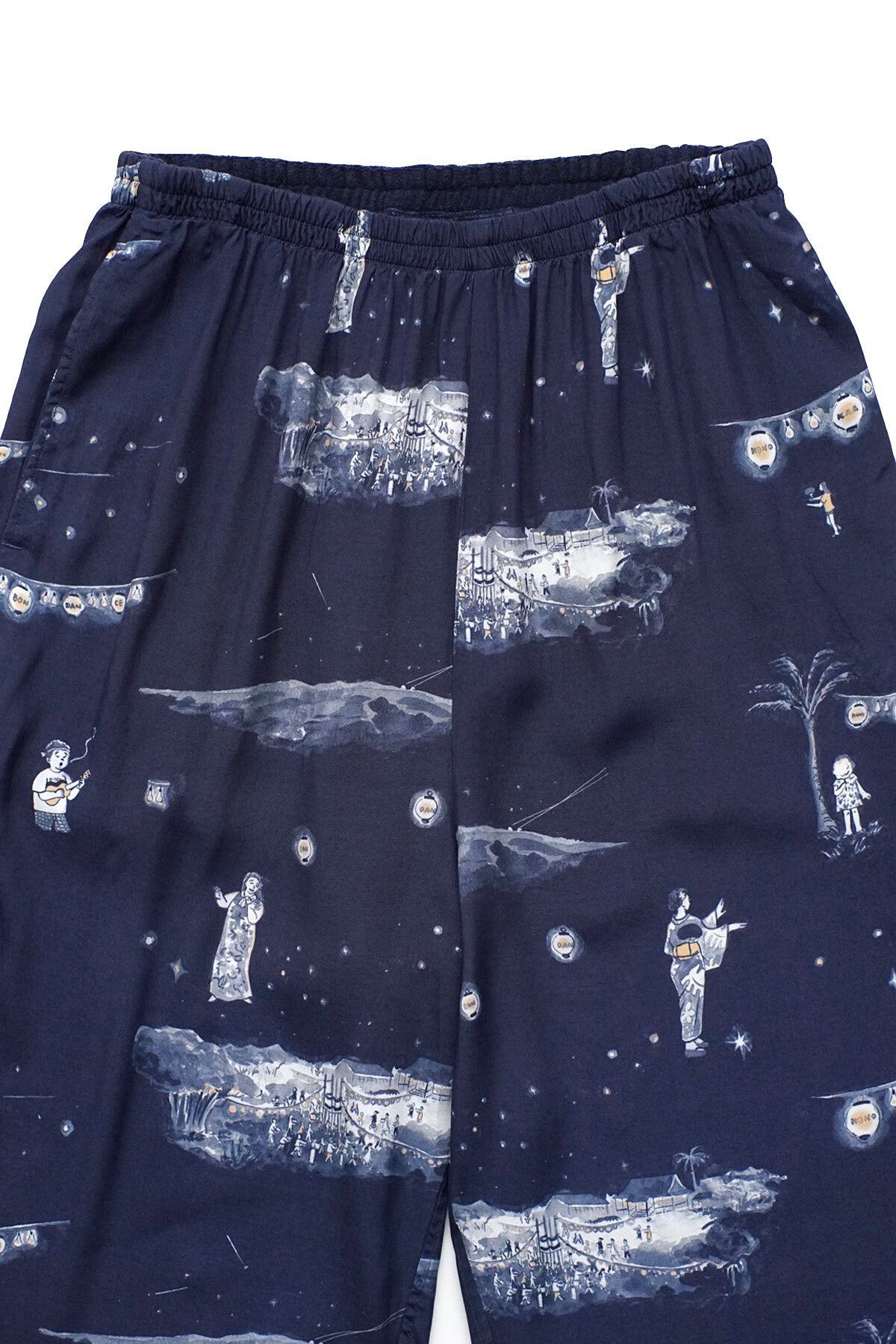 Porter Classic aloha bon dance cropped pants in navy Size 30" / US 8 / IT 44 - 4 Thumbnail