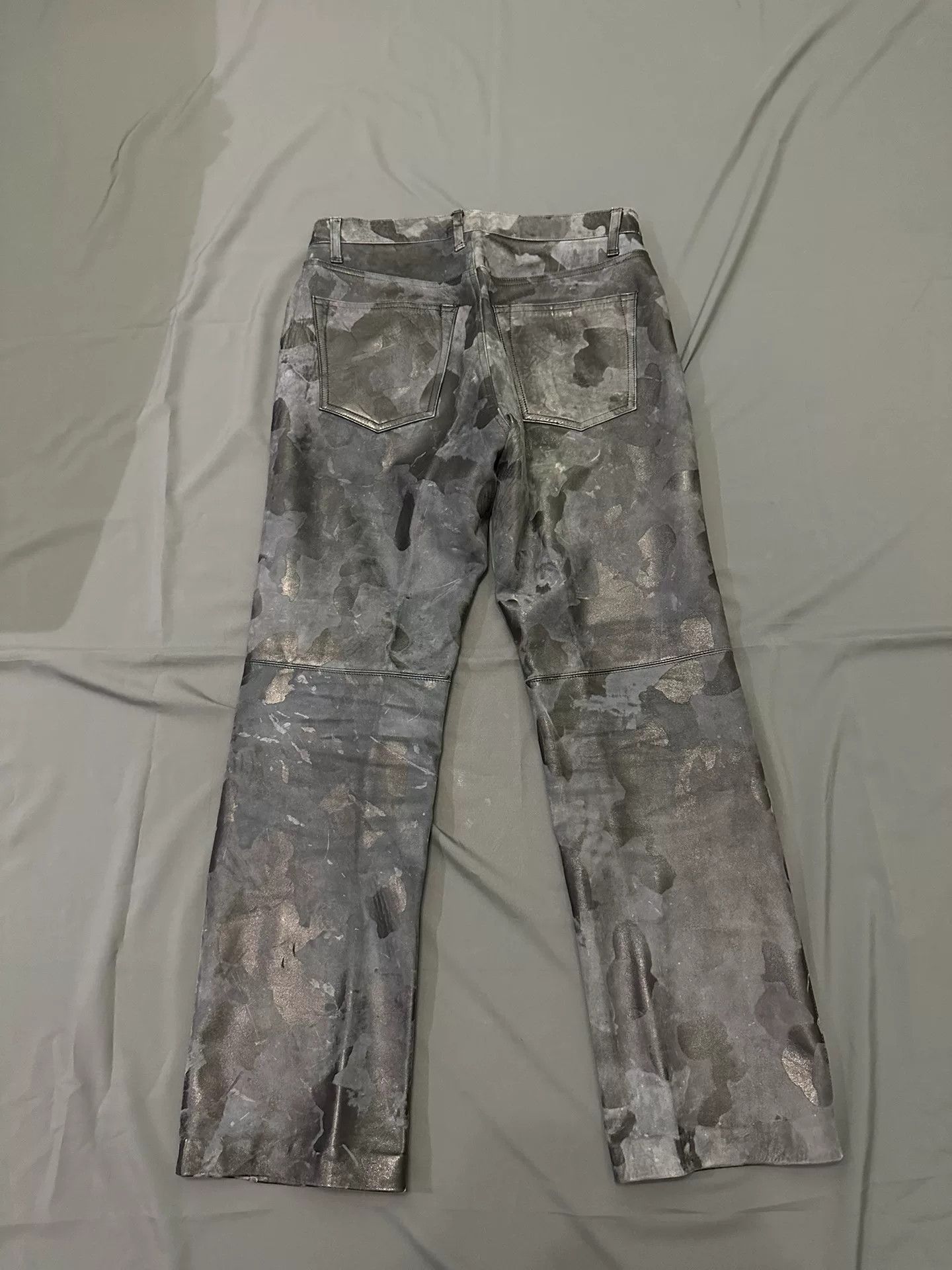 Vintage vintage 90s camouflage leather pants Size US 32 / EU 48 - 5 Thumbnail