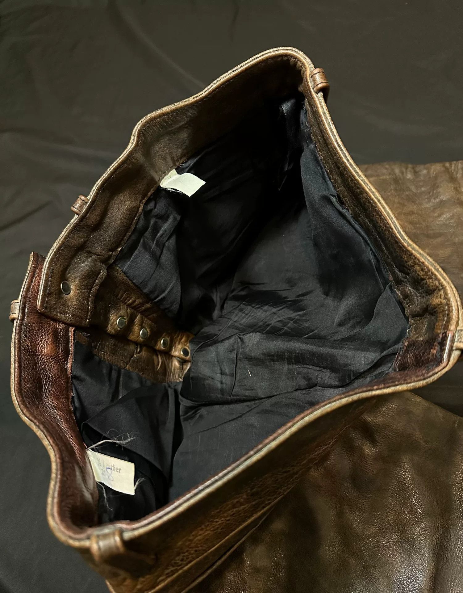 Vintage vintage leather pants with distressed details Size US 34 / EU 50 - 8 Thumbnail