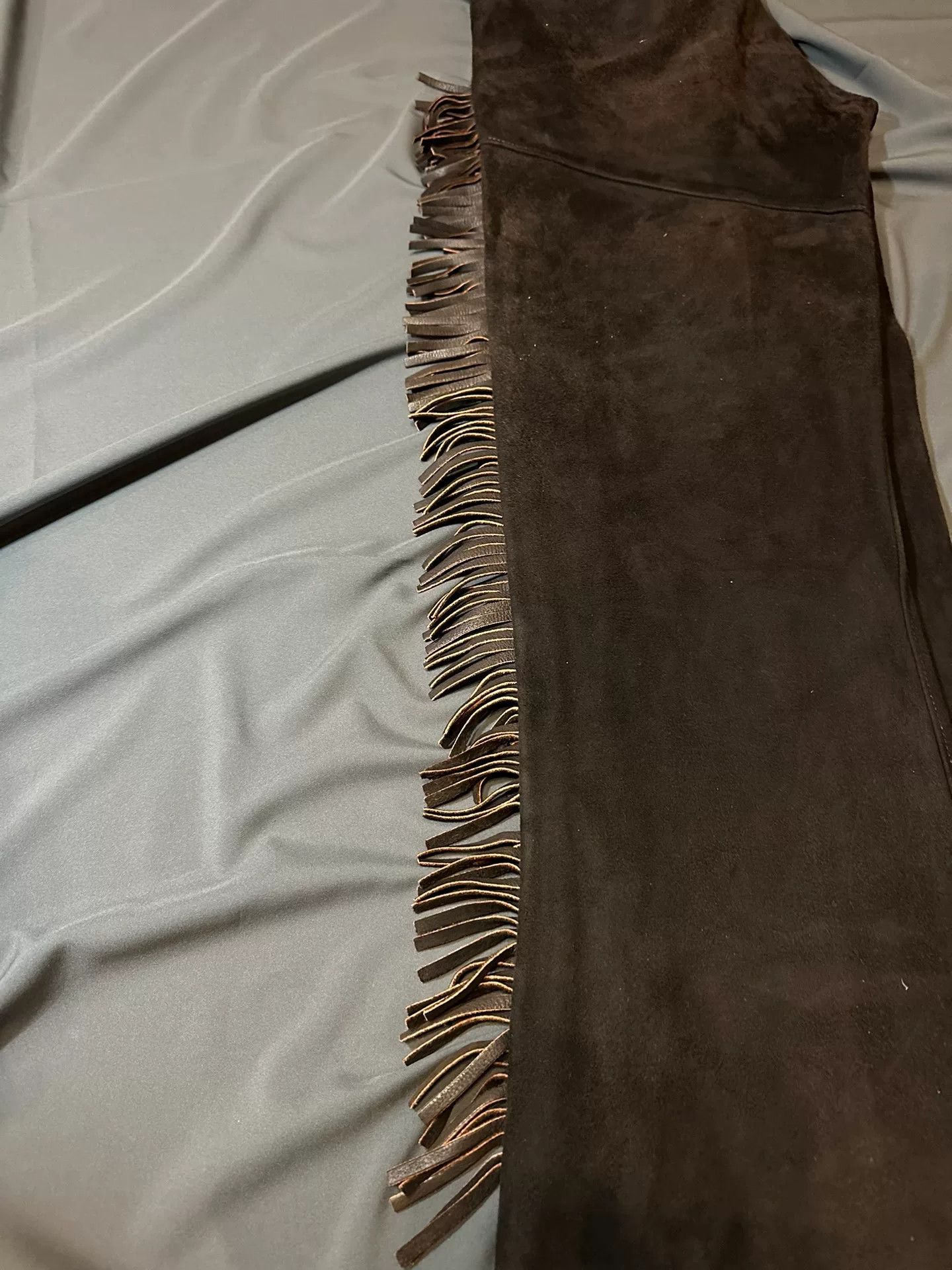 Vintage vintage 70s western fringed leather pants Size 30" / US 8 / IT 44 - 9 Thumbnail