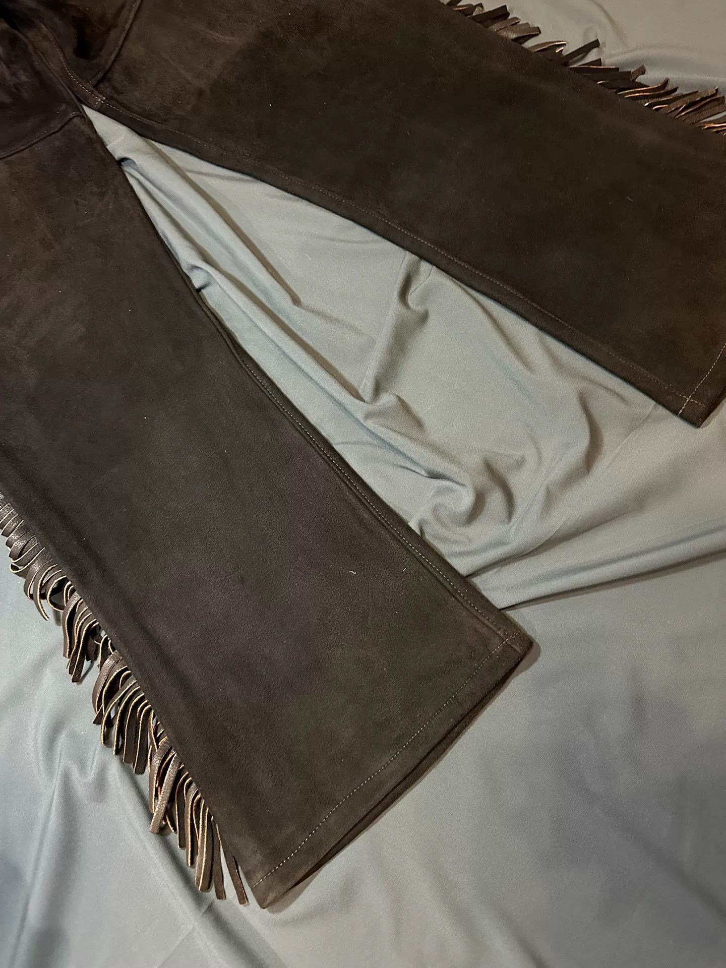 Vintage vintage 70s western fringed leather pants Size 30" / US 8 / IT 44 - 5 Thumbnail