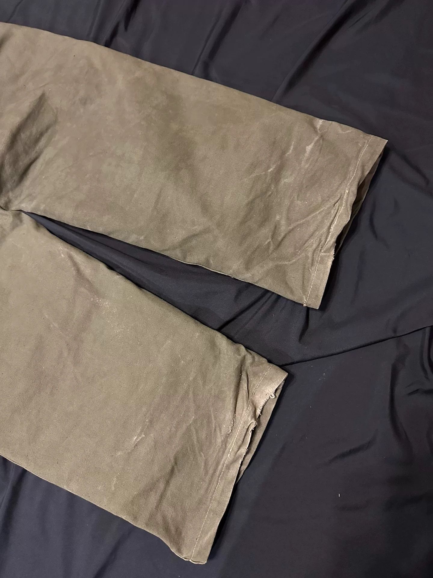 Vintage vintage 1950s green canvas fire resistant pants Size US 30 / EU 46 - 8 Thumbnail