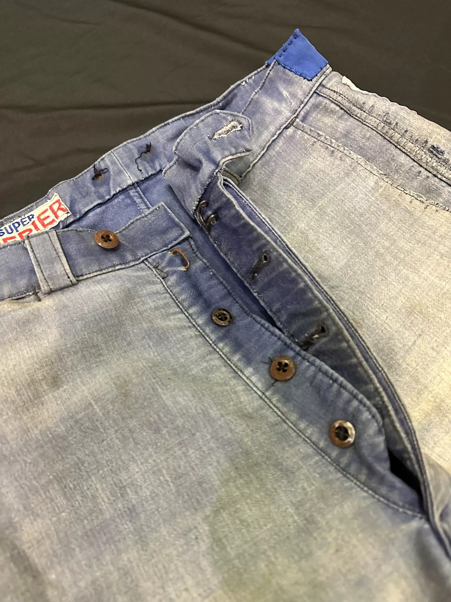 Vintage vintage french workwear denim pants Size US 32 / EU 48 - 5 Thumbnail