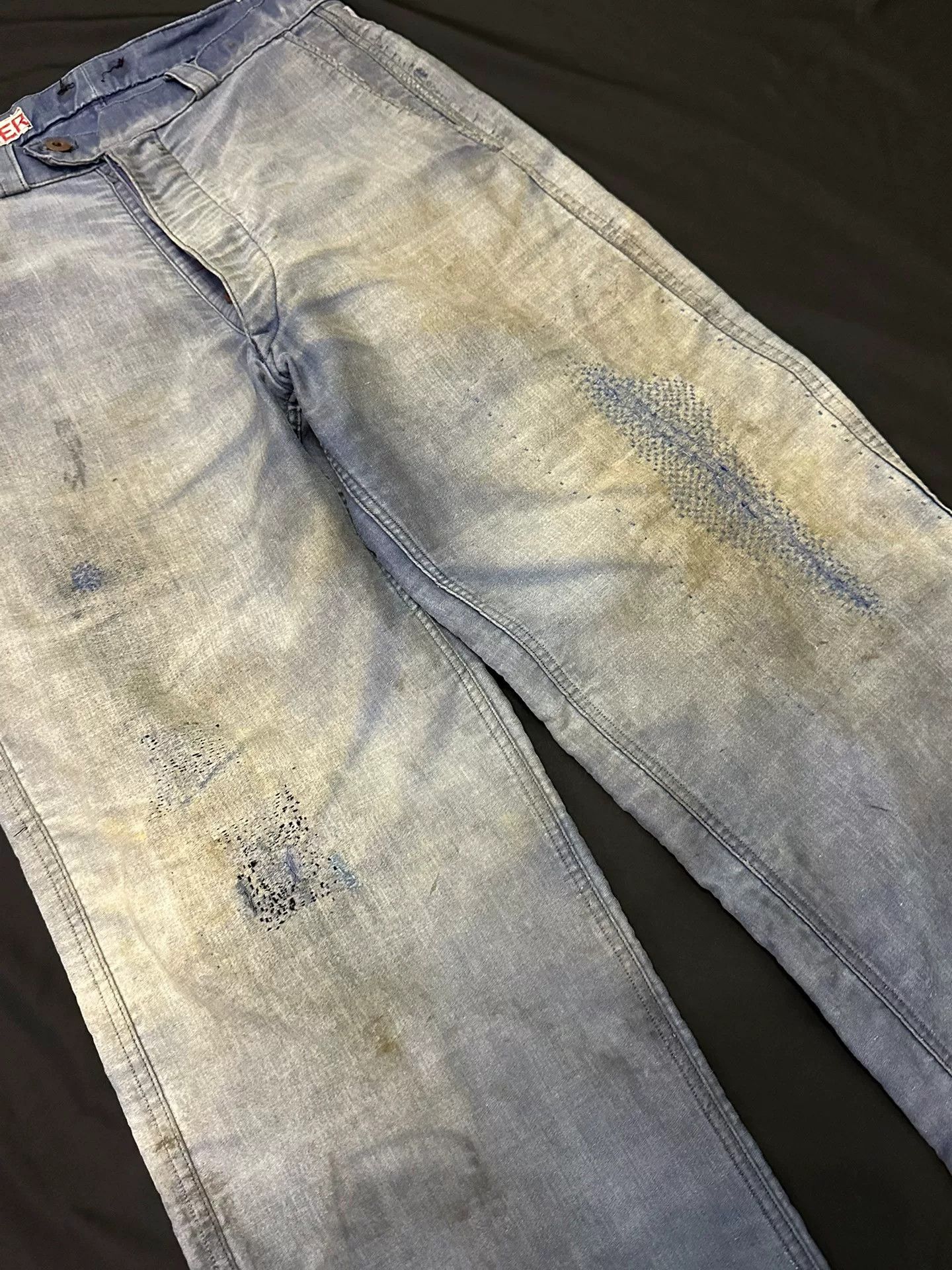 Vintage vintage french workwear denim pants Size US 32 / EU 48 - 3 Thumbnail