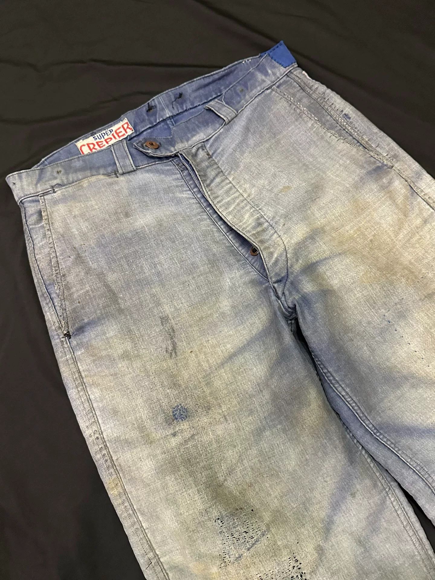Vintage vintage french workwear denim pants Size US 32 / EU 48 - 4 Thumbnail