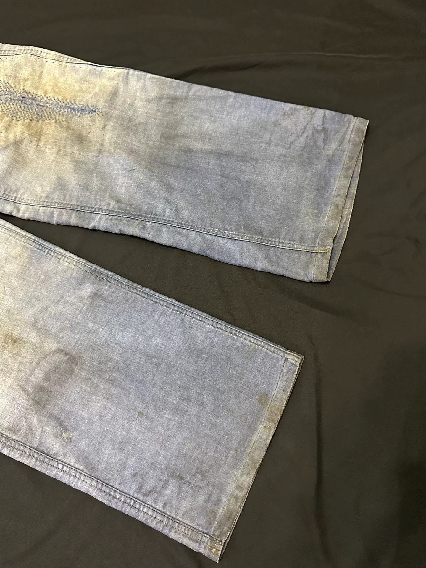 Vintage vintage french workwear denim pants Size US 32 / EU 48 - 2 Thumbnail