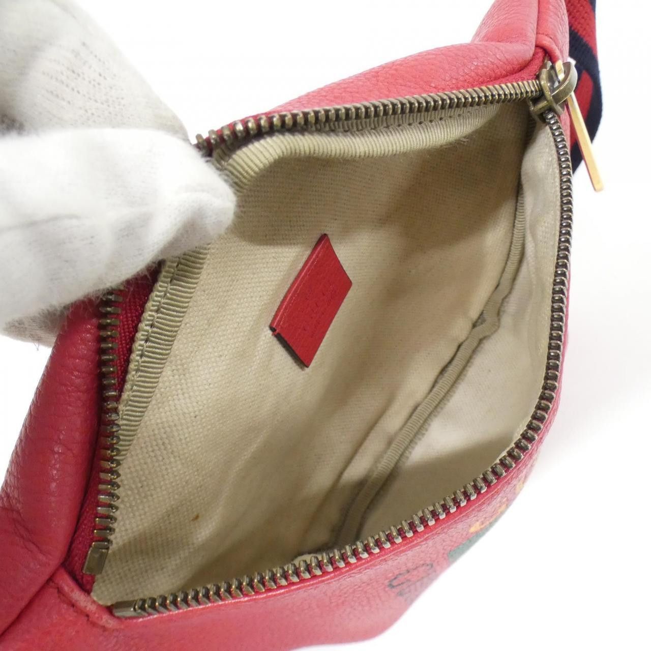 Gucci Gucci Gucci Ophidia Leather Waist Bag Leather Belt Bag 527792 0GDCT DUTY FREE for USA Size ONE SIZE - 10 Thumbnail