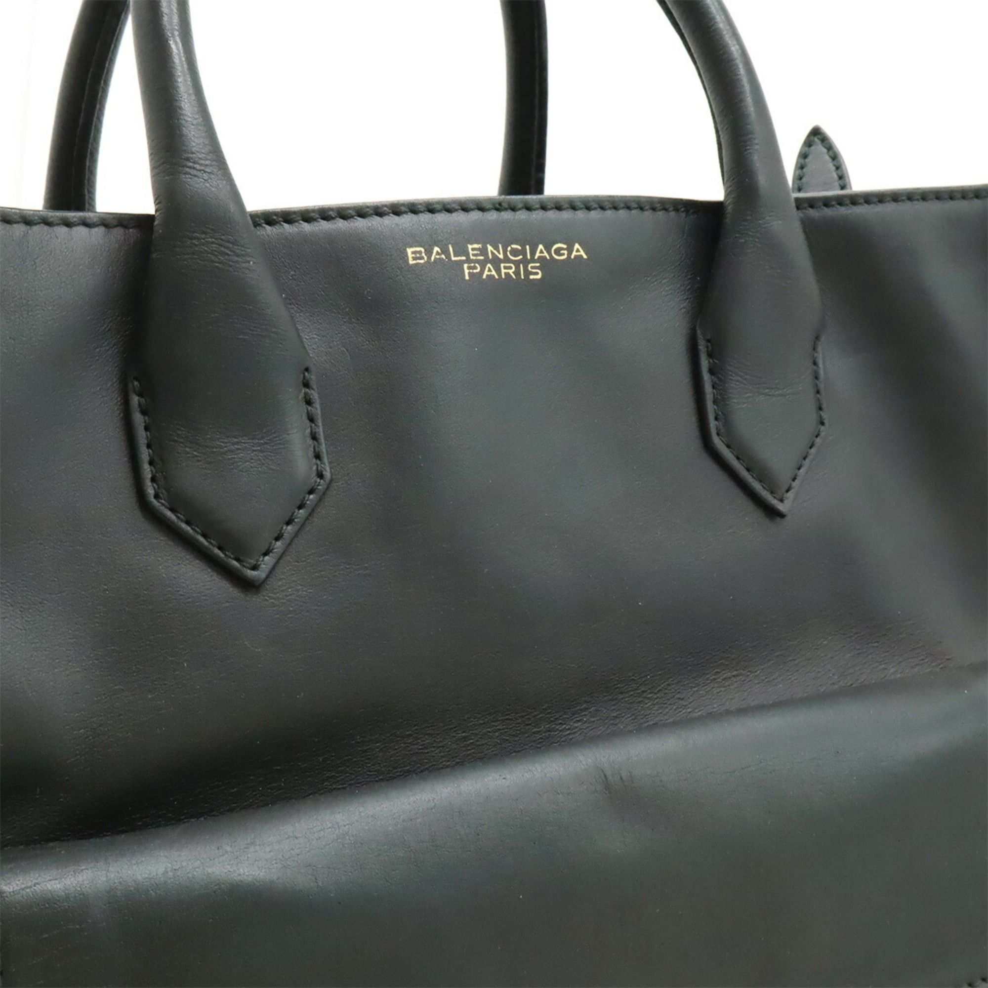 Balenciaga BALENCIAGA Padlock All Afternoon Handbag/Shoulder Bag, Dark Green Leather, Key Missing, 305593 Size ONE SIZE - 10 Thumbnail