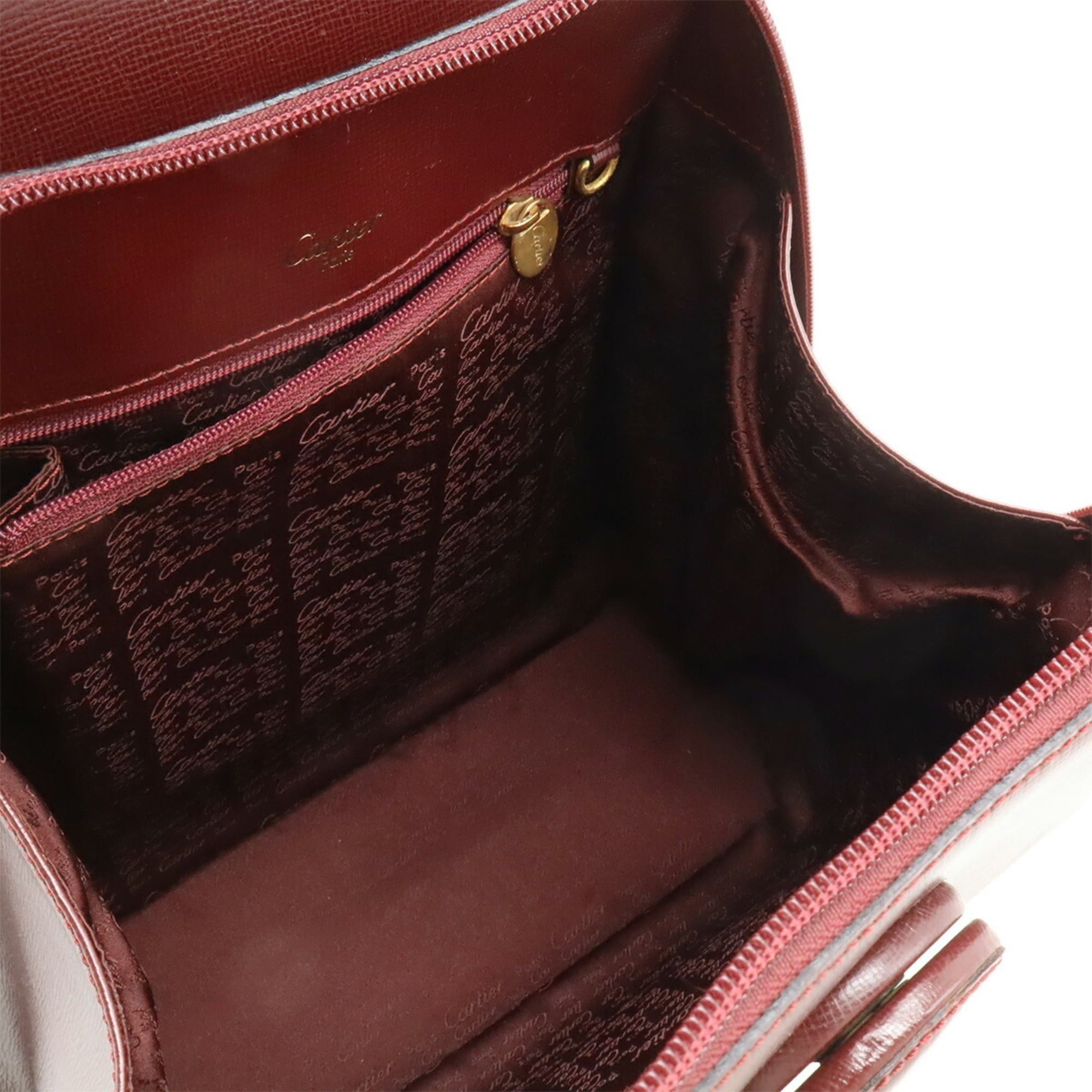 Cartier Cartier Must Backpack, Leather, Bordeaux, L1000215 Size ONE SIZE - 9 Thumbnail