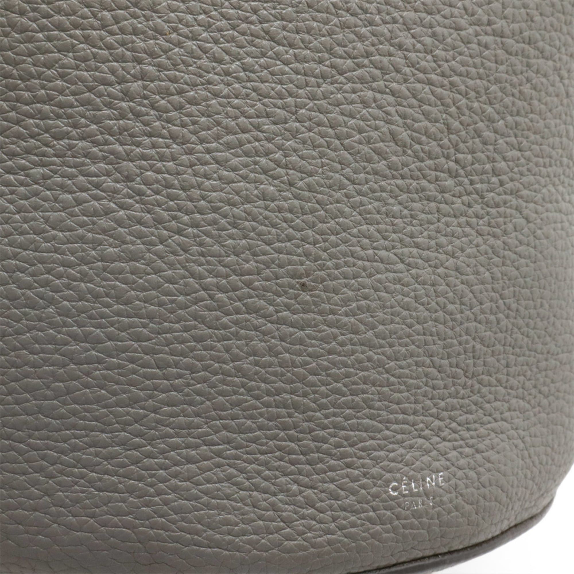 Celine CELINE Big Bag Bucket Small Shoulder Leather Gray 183353 Size ONE SIZE - 5 Thumbnail