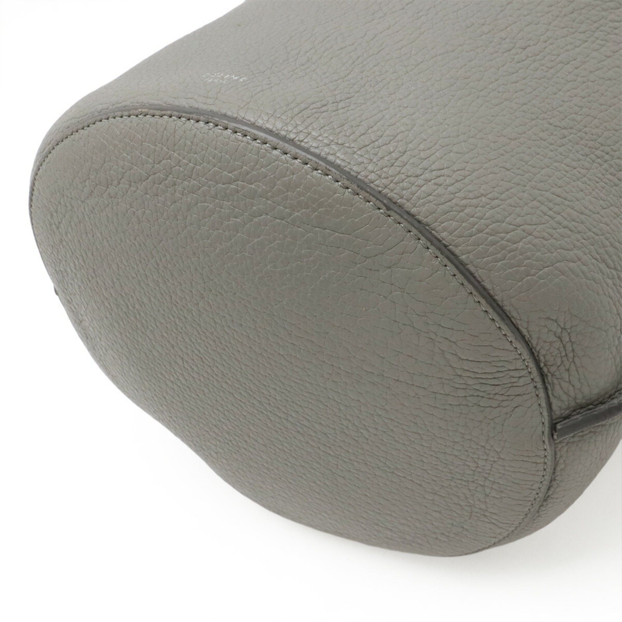 Celine CELINE Big Bag Bucket Small Shoulder Leather Gray 183353 Size ONE SIZE - 4 Thumbnail