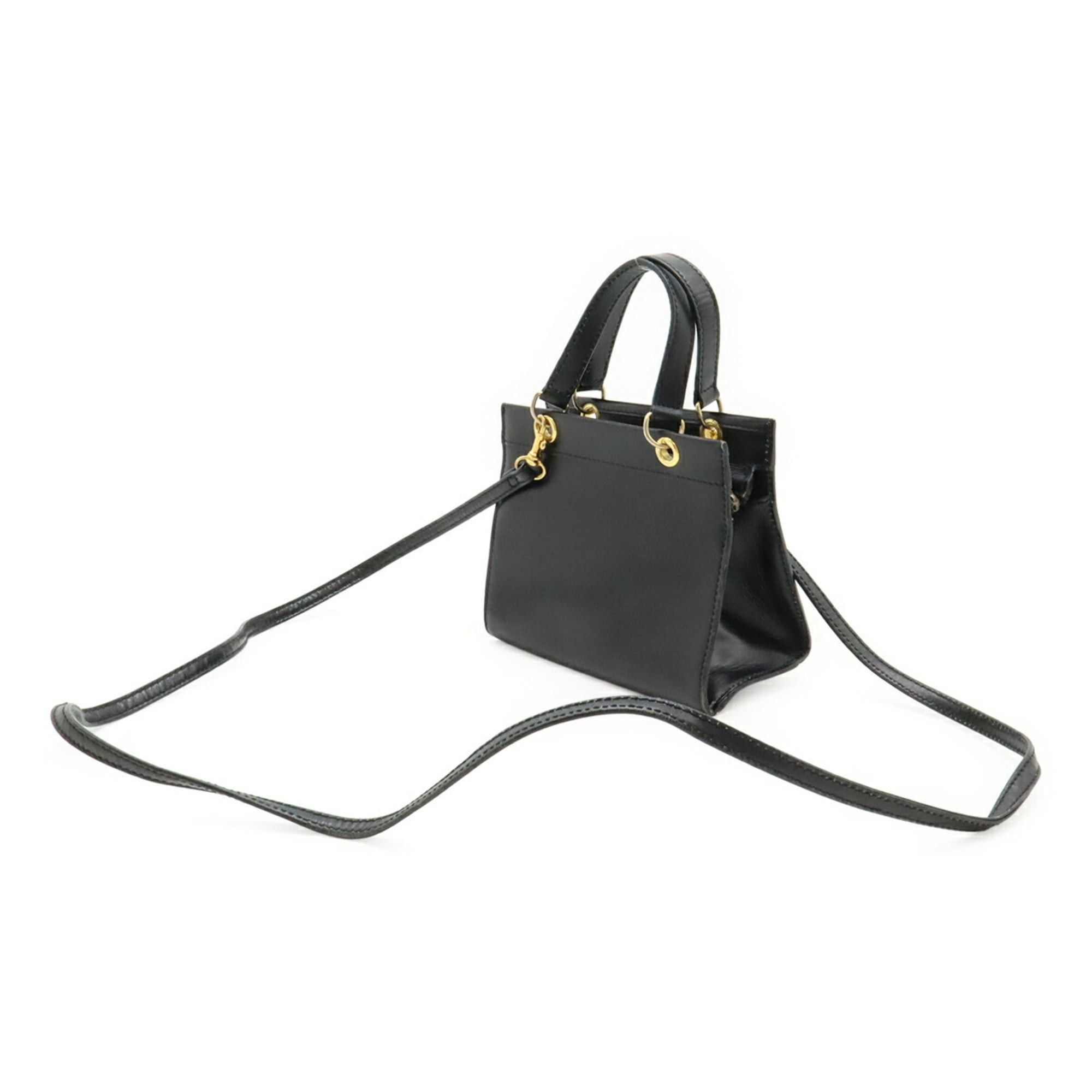 Celine CELINE handbag shoulder bag leather black Size ONE SIZE - 3 Thumbnail