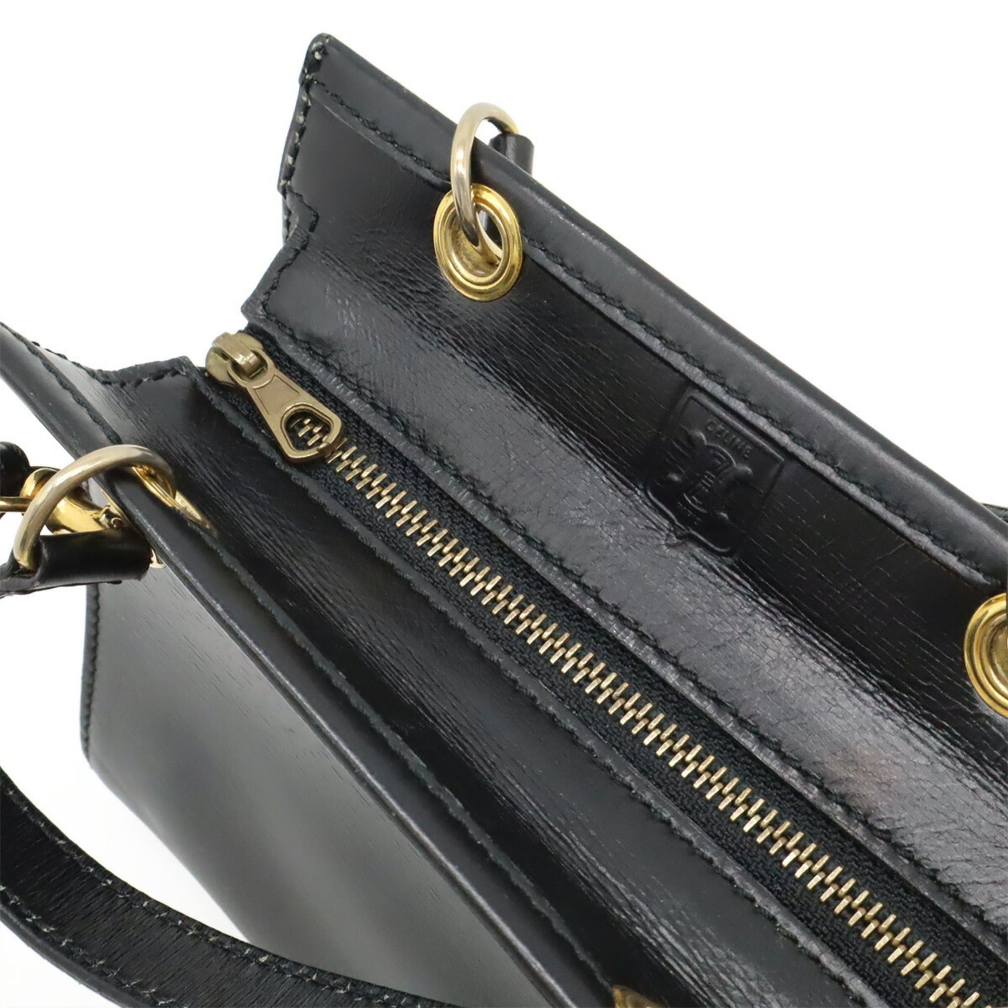Celine CELINE handbag shoulder bag leather black Size ONE SIZE - 7 Thumbnail